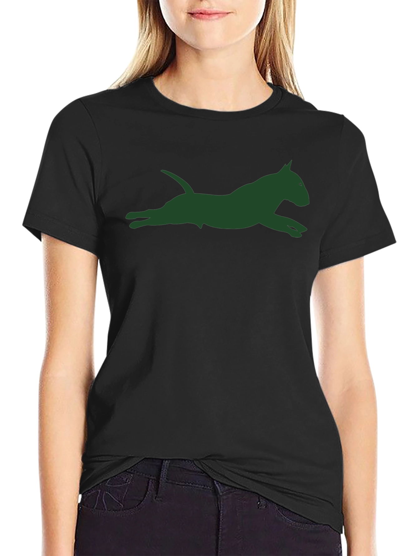 Dog Silhouette Graphic Tee - Unisex Black T-Shirt