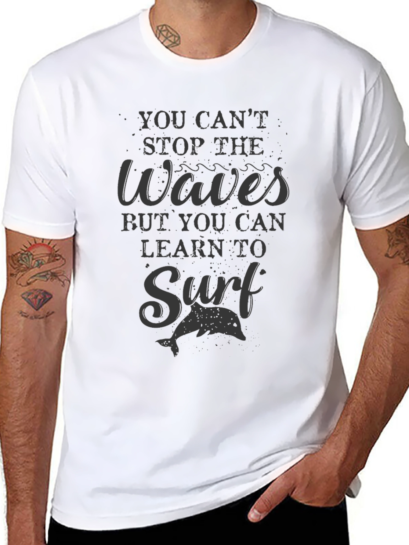 Surfs Up T-Shirt: Stop Waves Learn to Surf