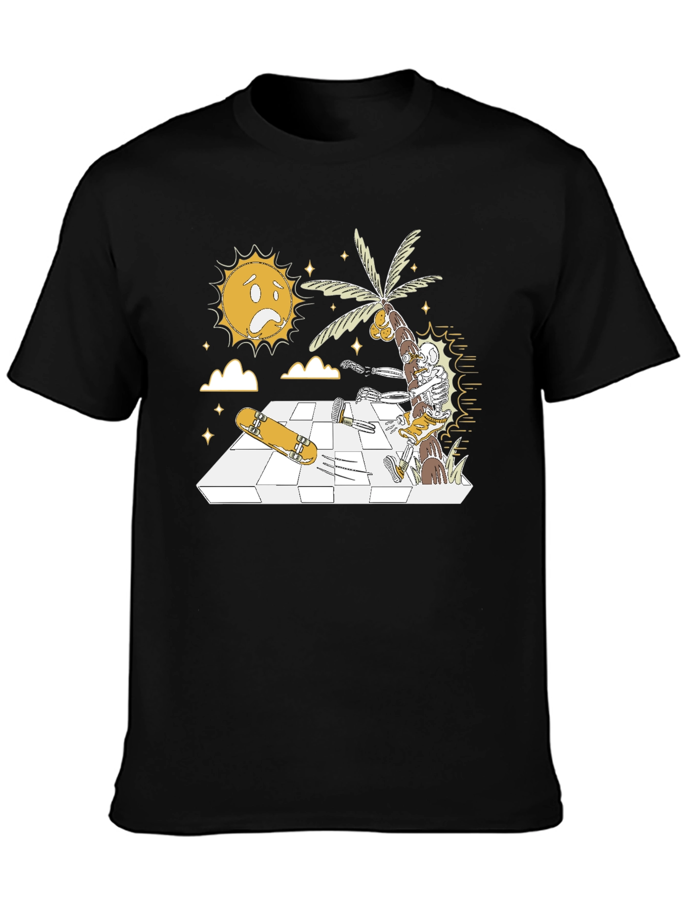 Skateboarding Skeleton Graphic Tee