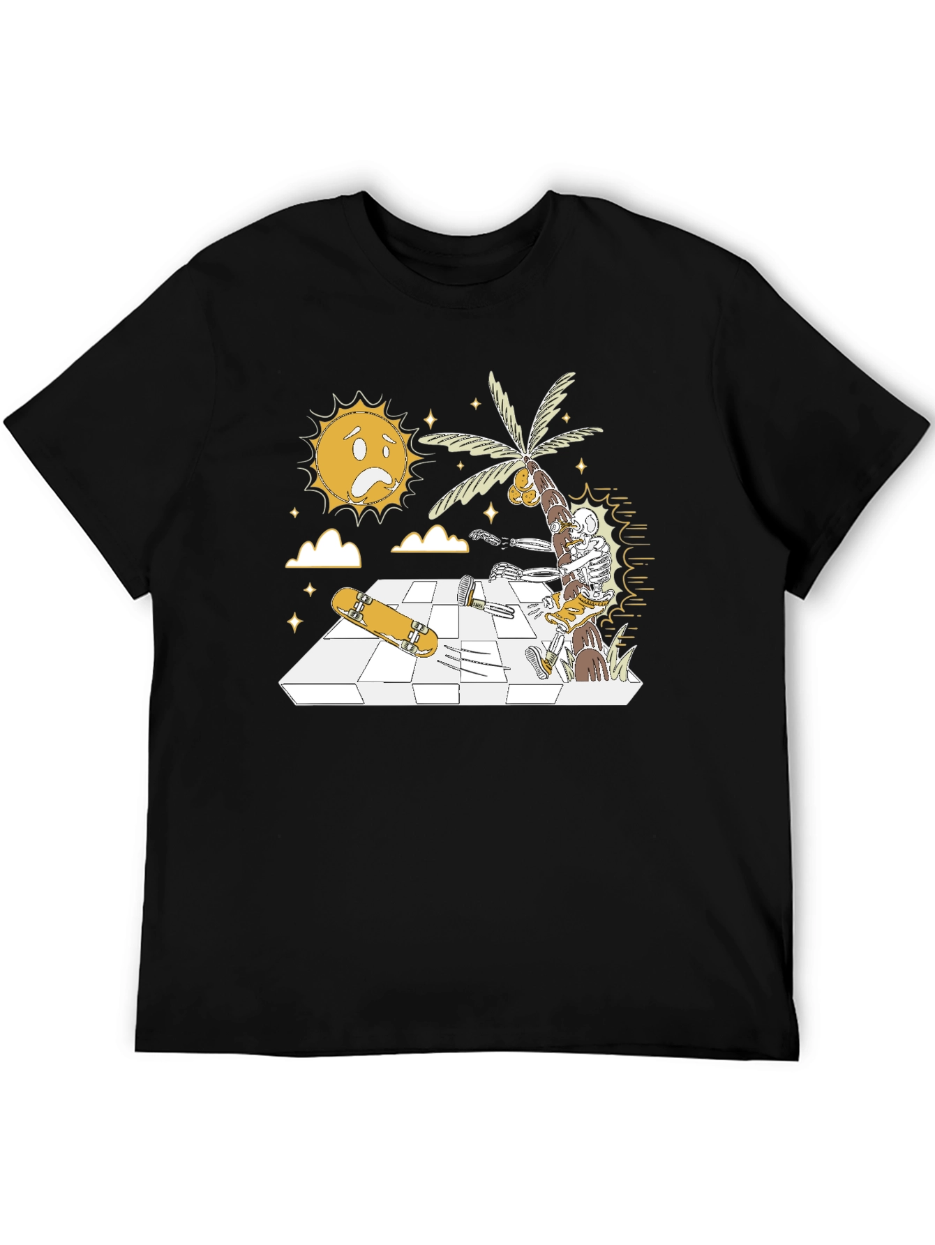 Skateboarding Skeleton Graphic Tee