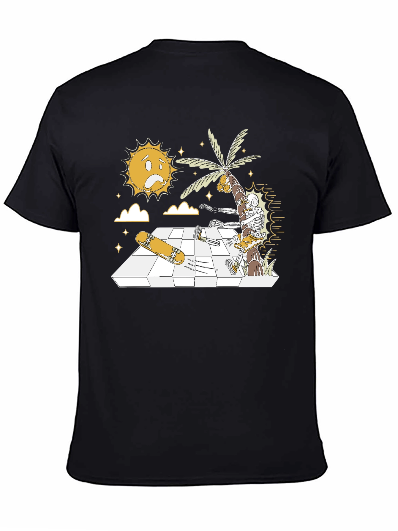 Skateboarding Skeleton Graphic Tee