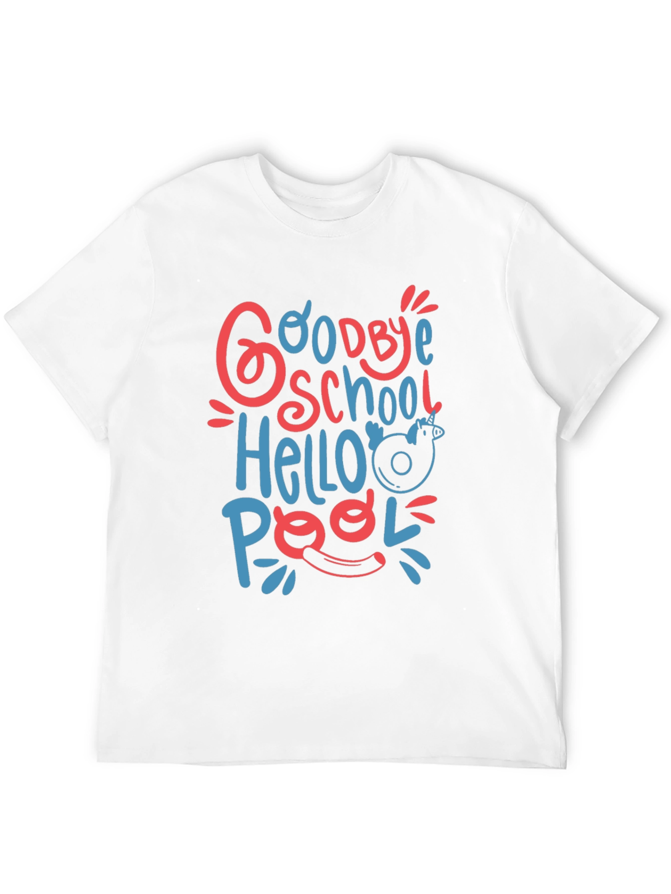 Goodbye School Hello Pool Graphic Tee - Black