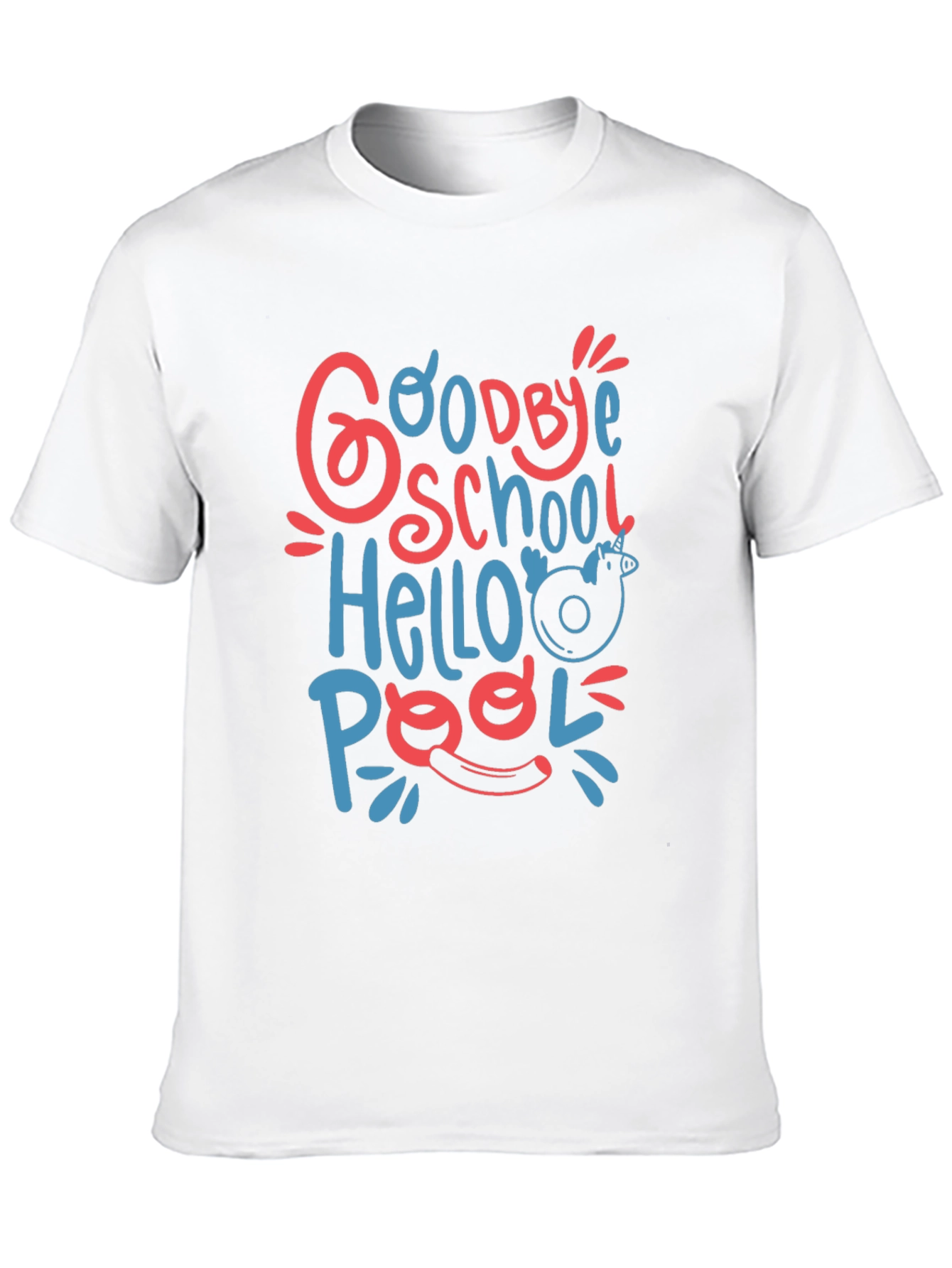 Goodbye School Hello Pool Graphic Tee - Black