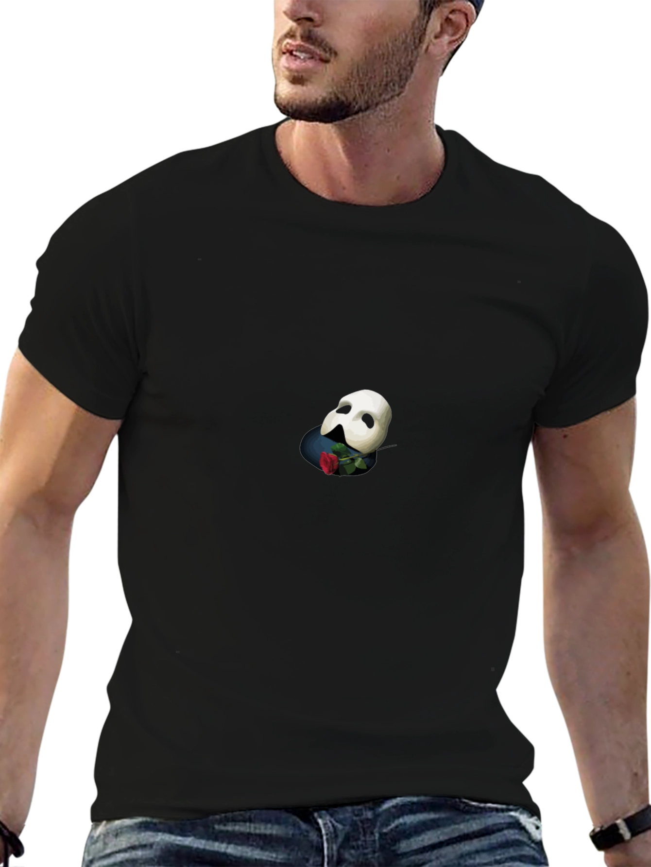 Phantom Mask Rose Graphic T-Shirt