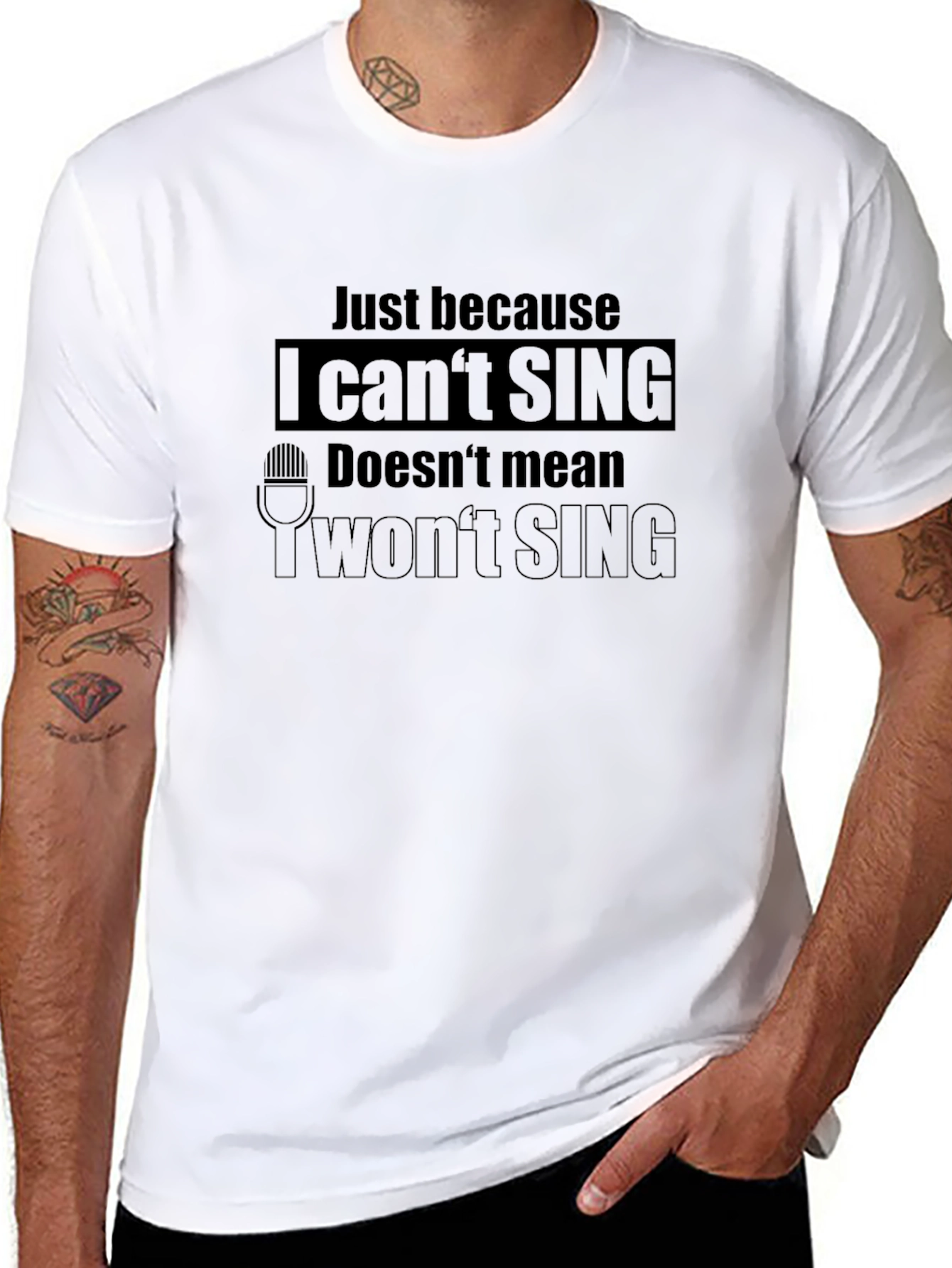Funny I Cant Sing Graphic T-Shirt