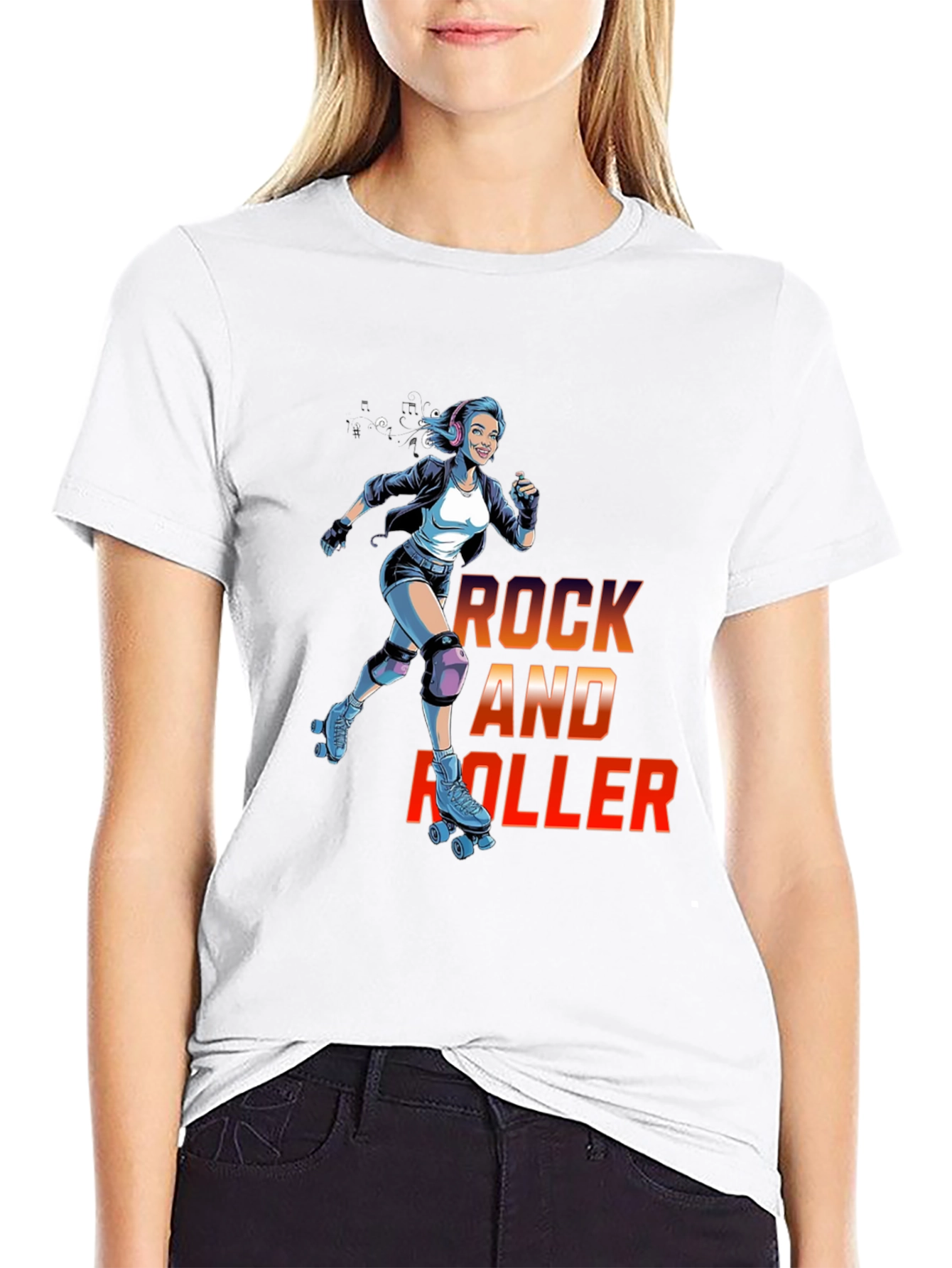 Rock and Roller Graphic T-Shirt - Cool Retro Design