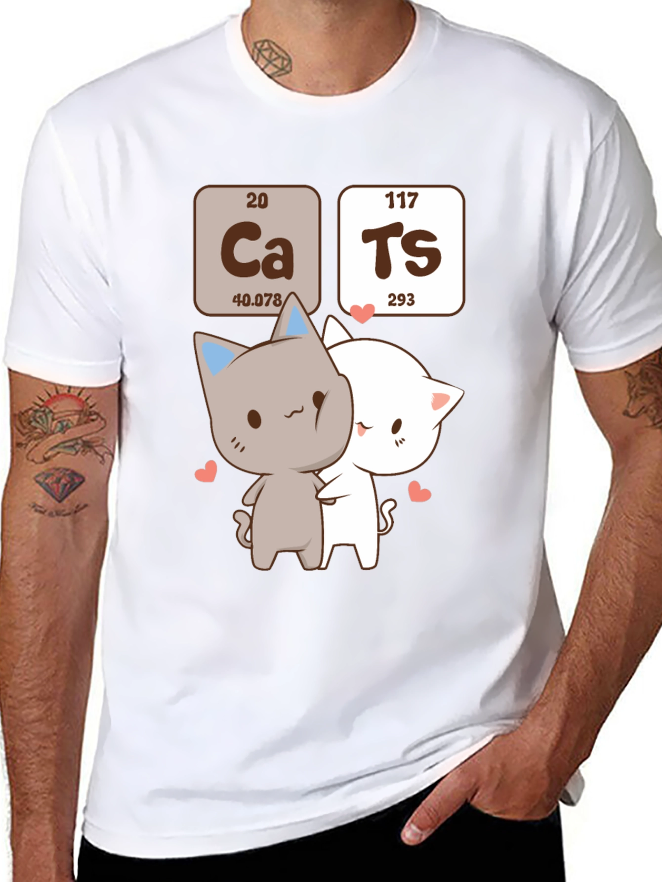 Cats Periodic Table T-Shirt - Chemistry Humor Tee