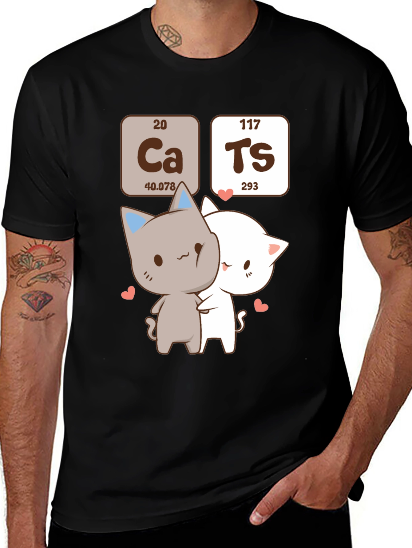 Cats Periodic Table T-Shirt - Chemistry Humor Tee