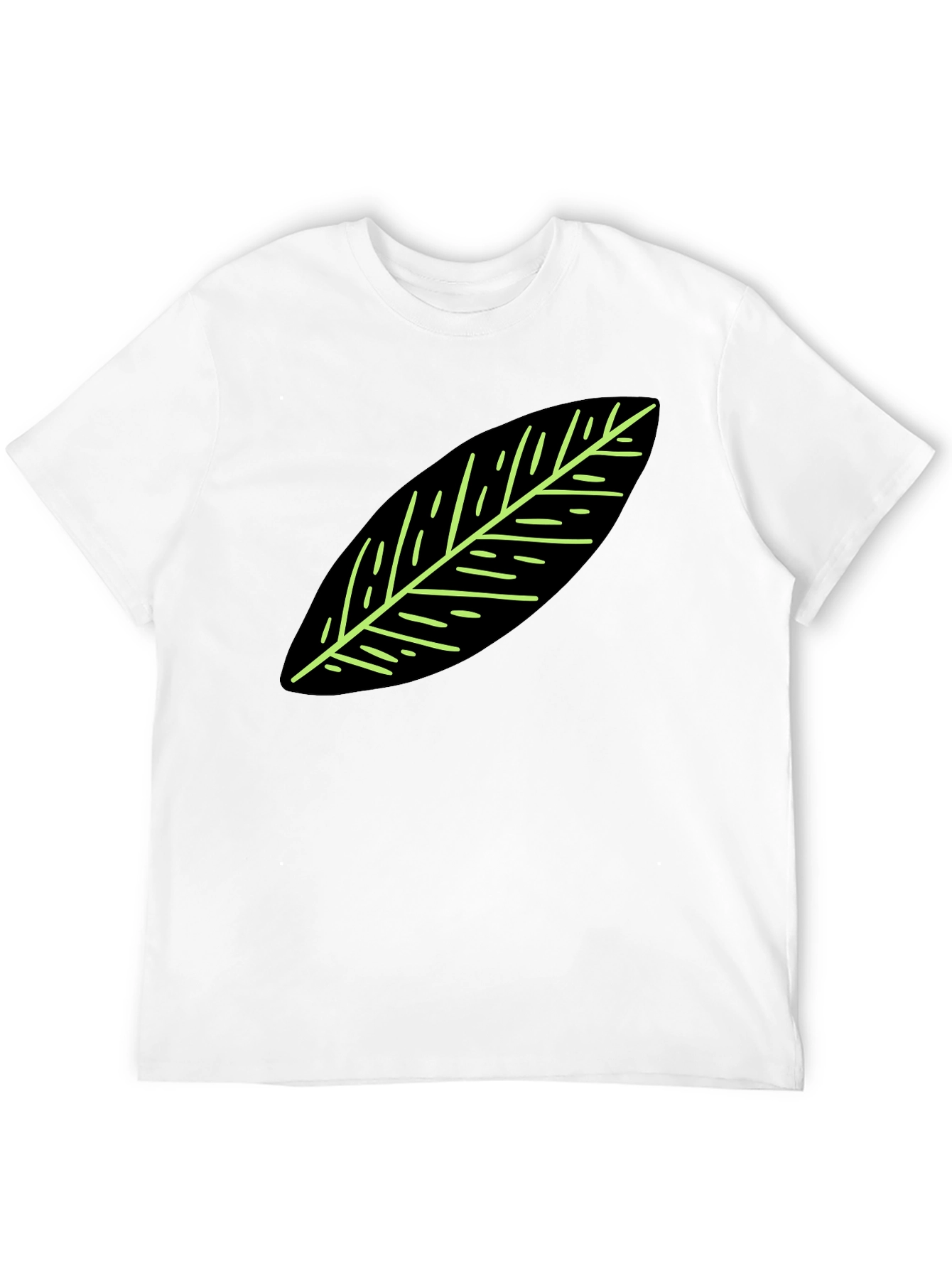 Leaf Graphic Black T-Shirt