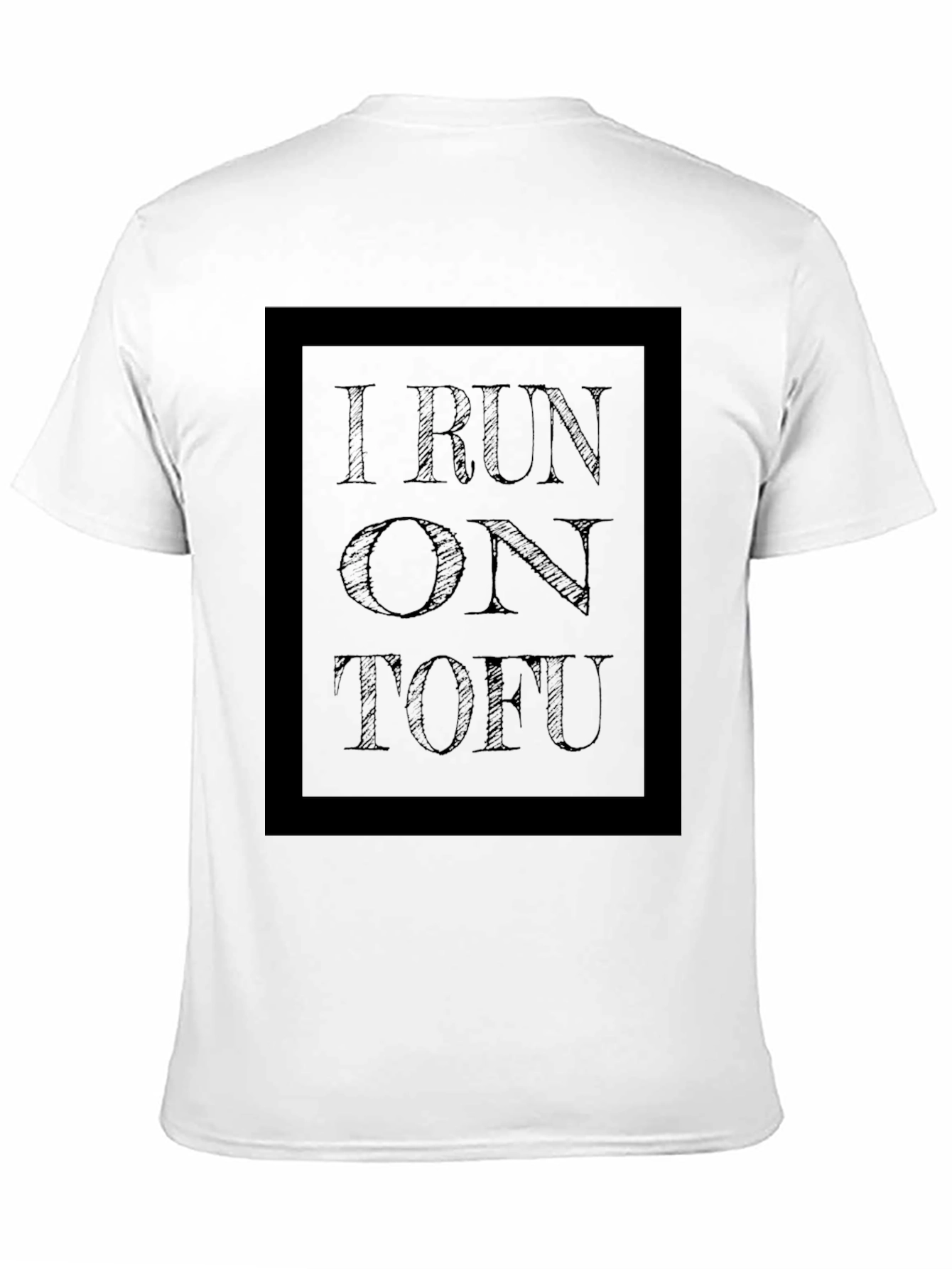 I Run on Tofu Black T-Shirt