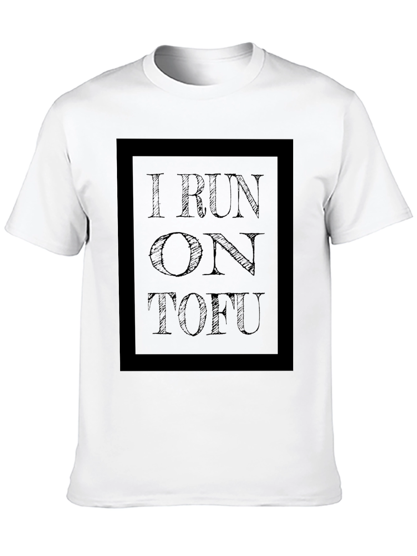 I Run on Tofu Black T-Shirt