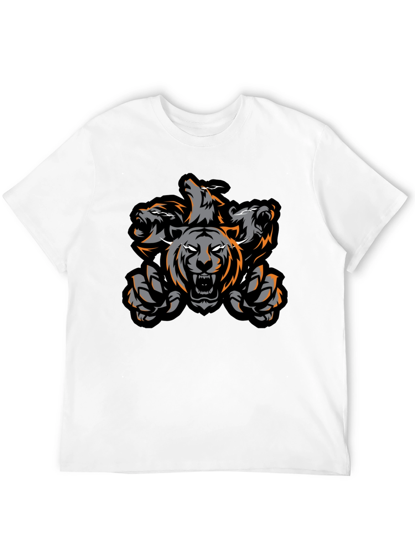 Three-Headed Tiger Graphic Tee - Black