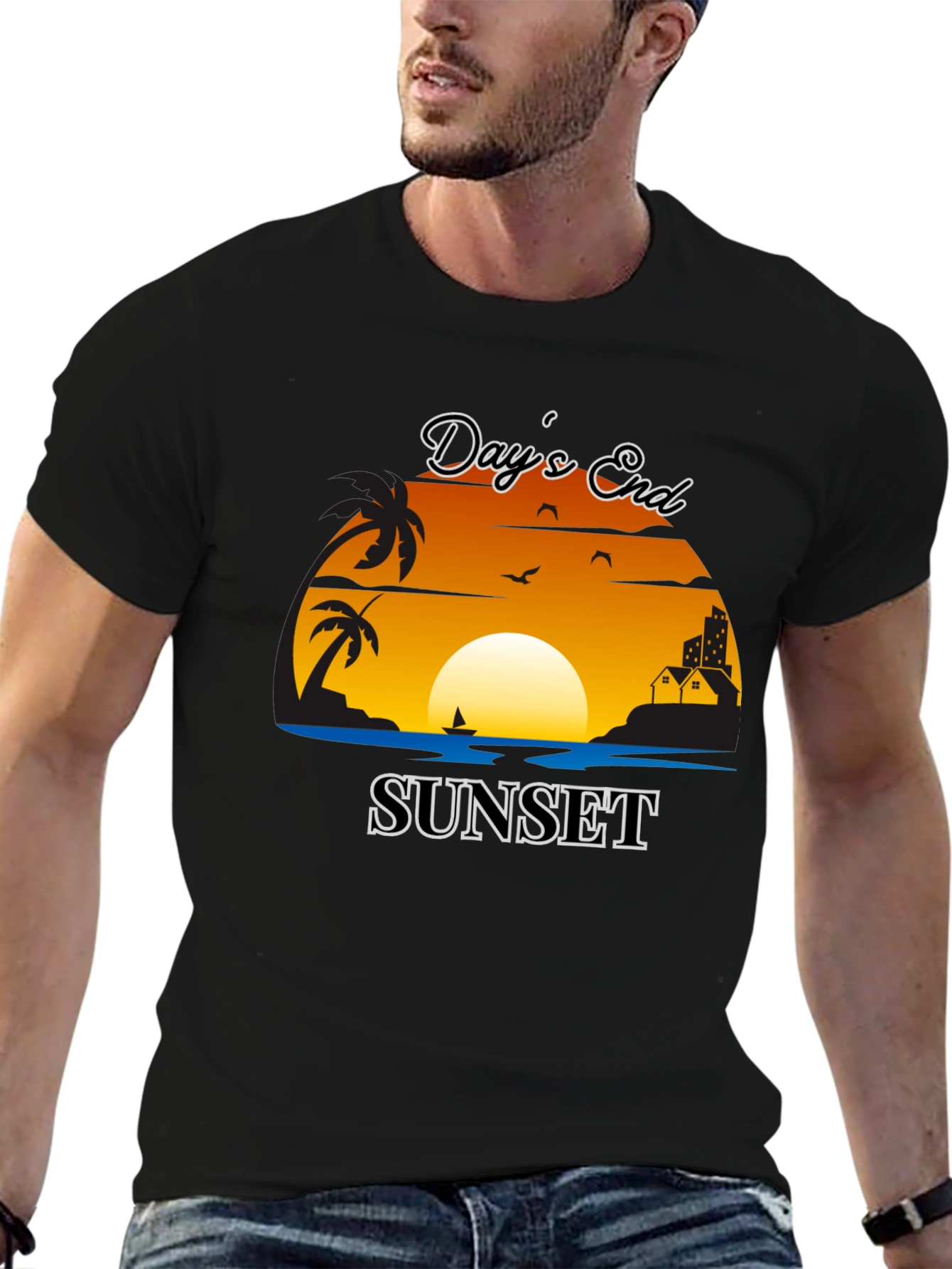 Days End Sunset Graphic Tee
