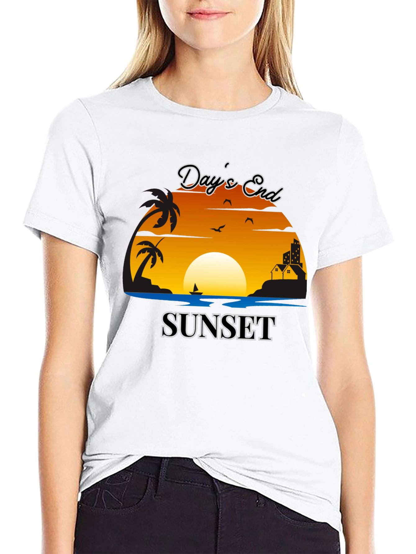 Days End Sunset Graphic Tee