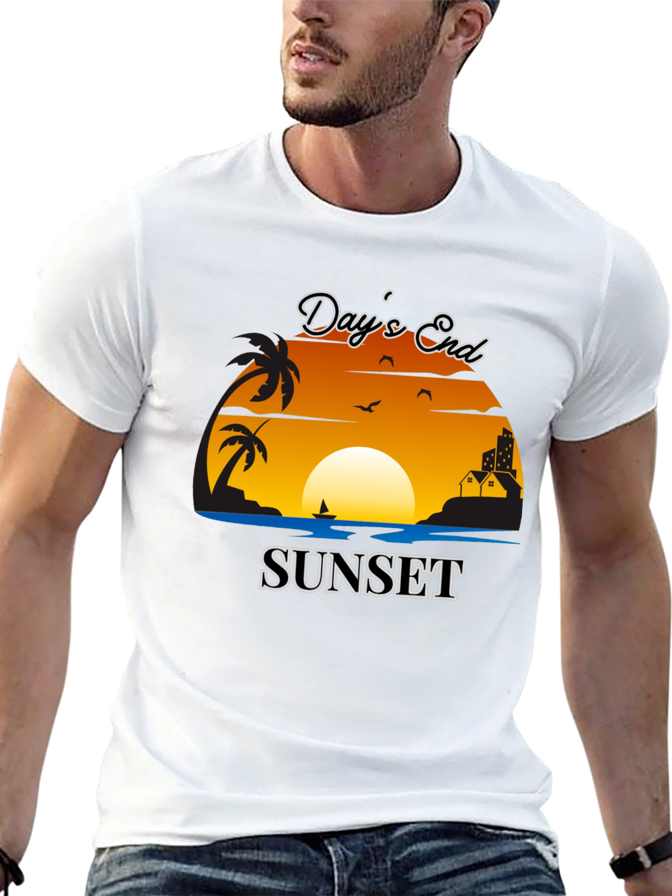 Days End Sunset Graphic Tee