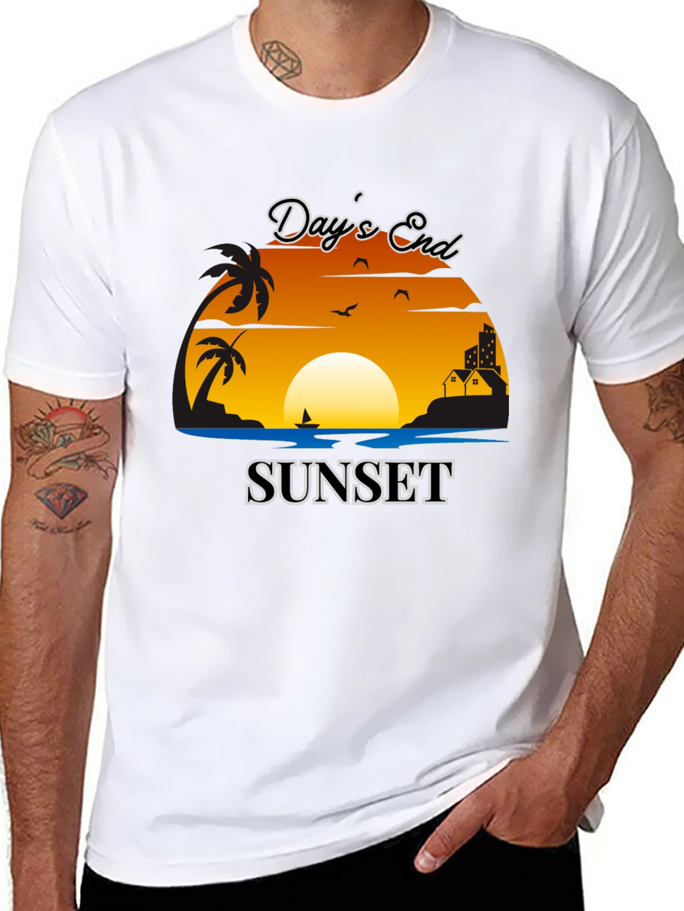 Days End Sunset Graphic Tee