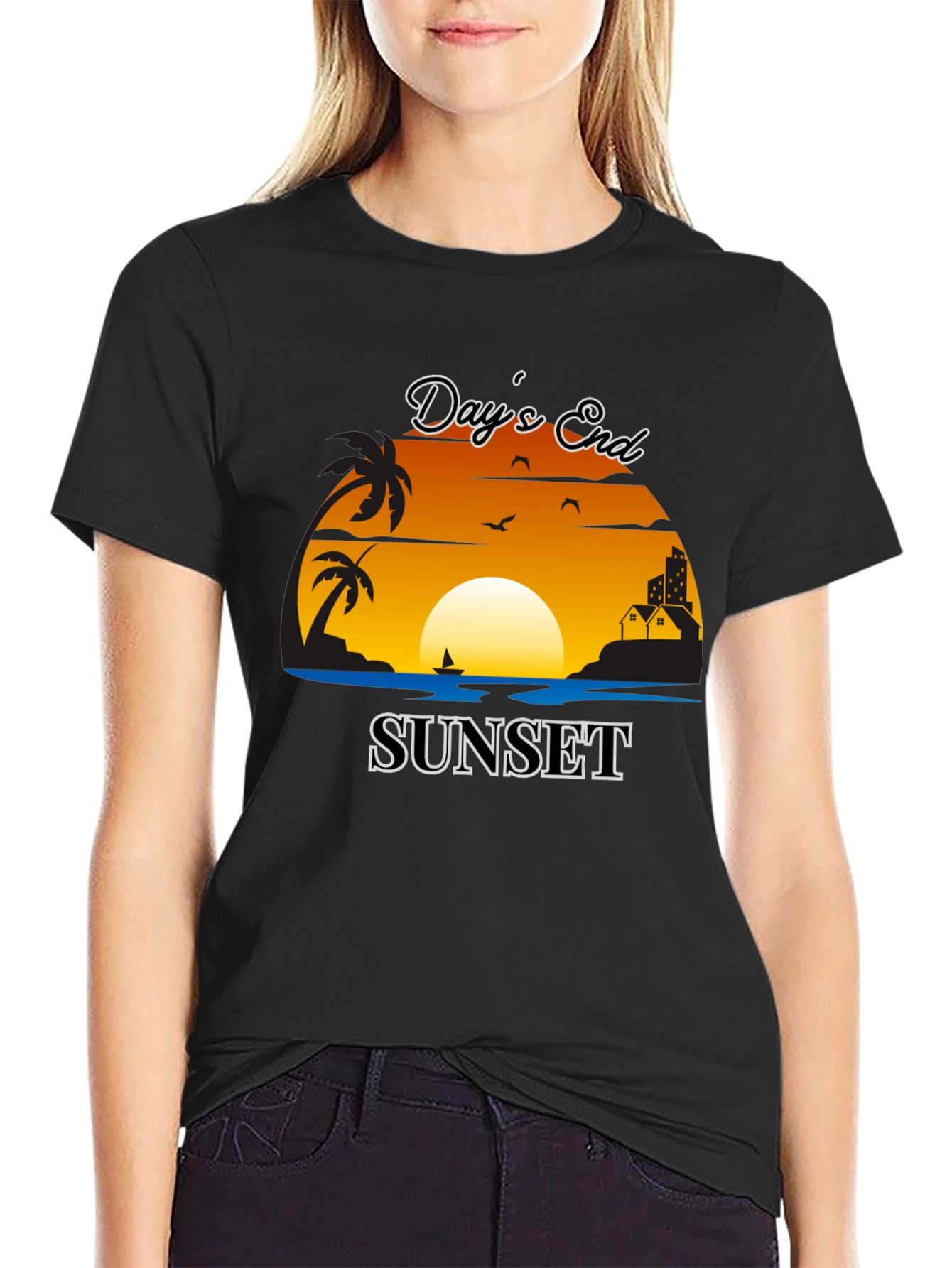 Days End Sunset Graphic Tee