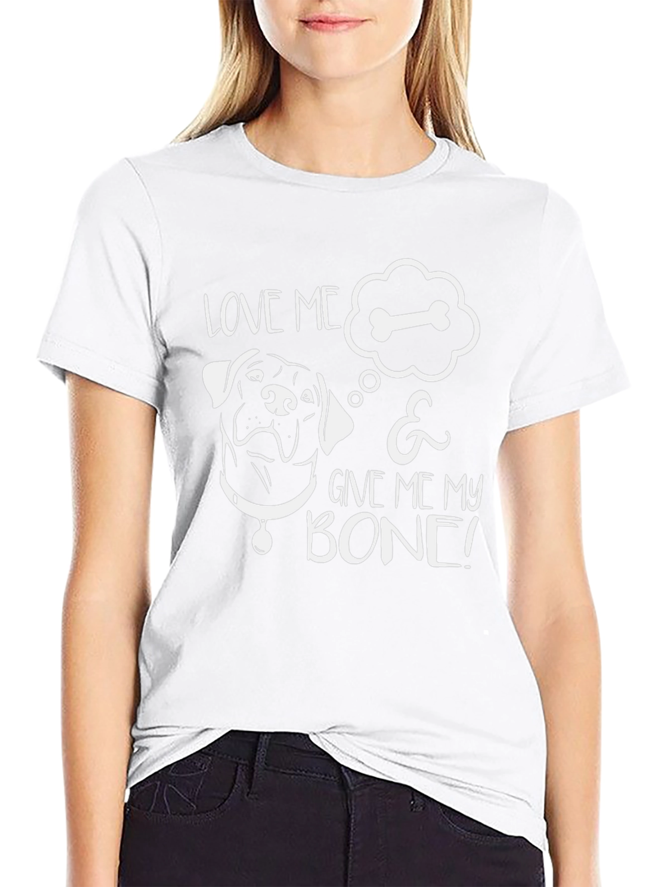 Love Me & Give Me My Bone! Black T-Shirt