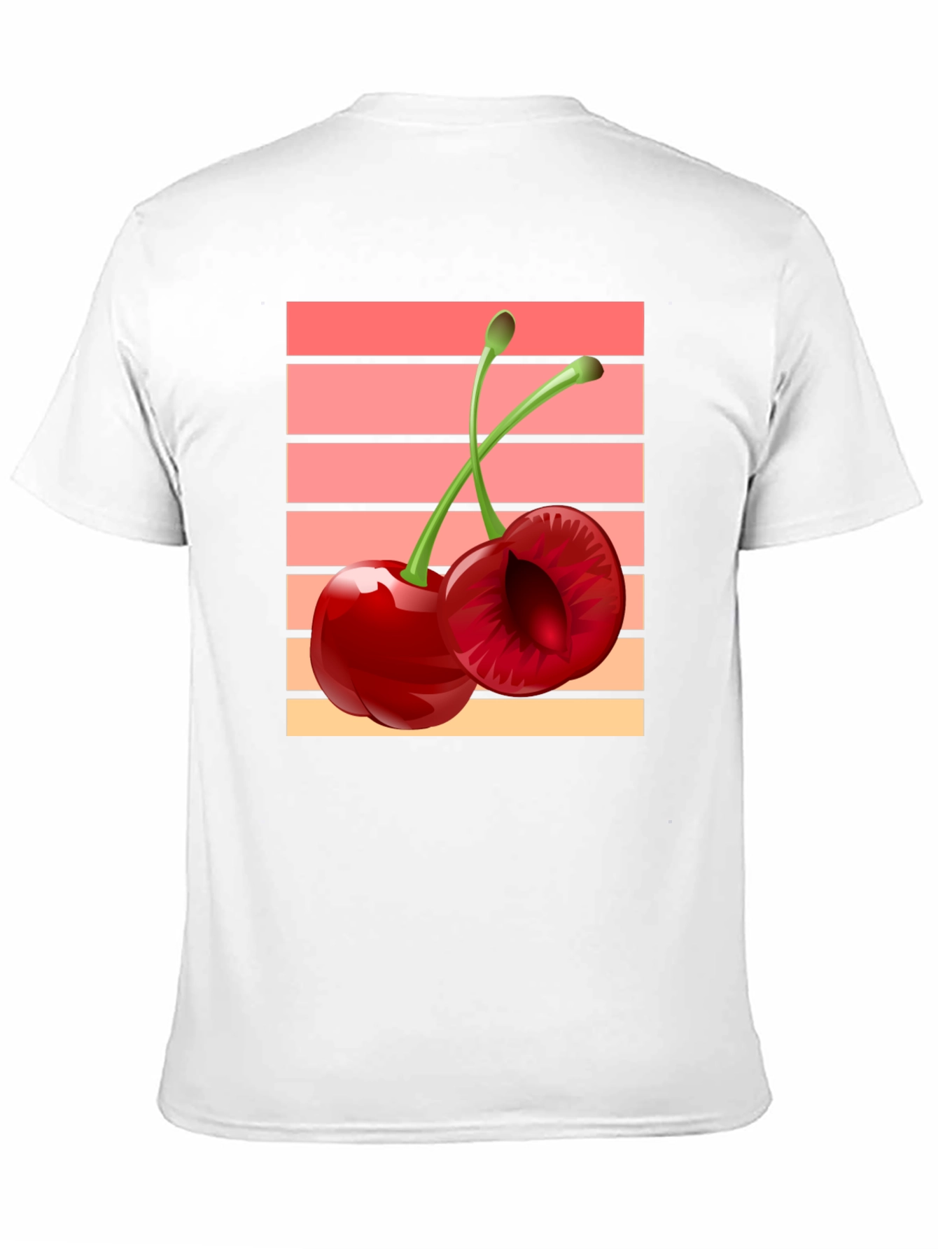 Retro Cherry Graphic Black T-Shirt
