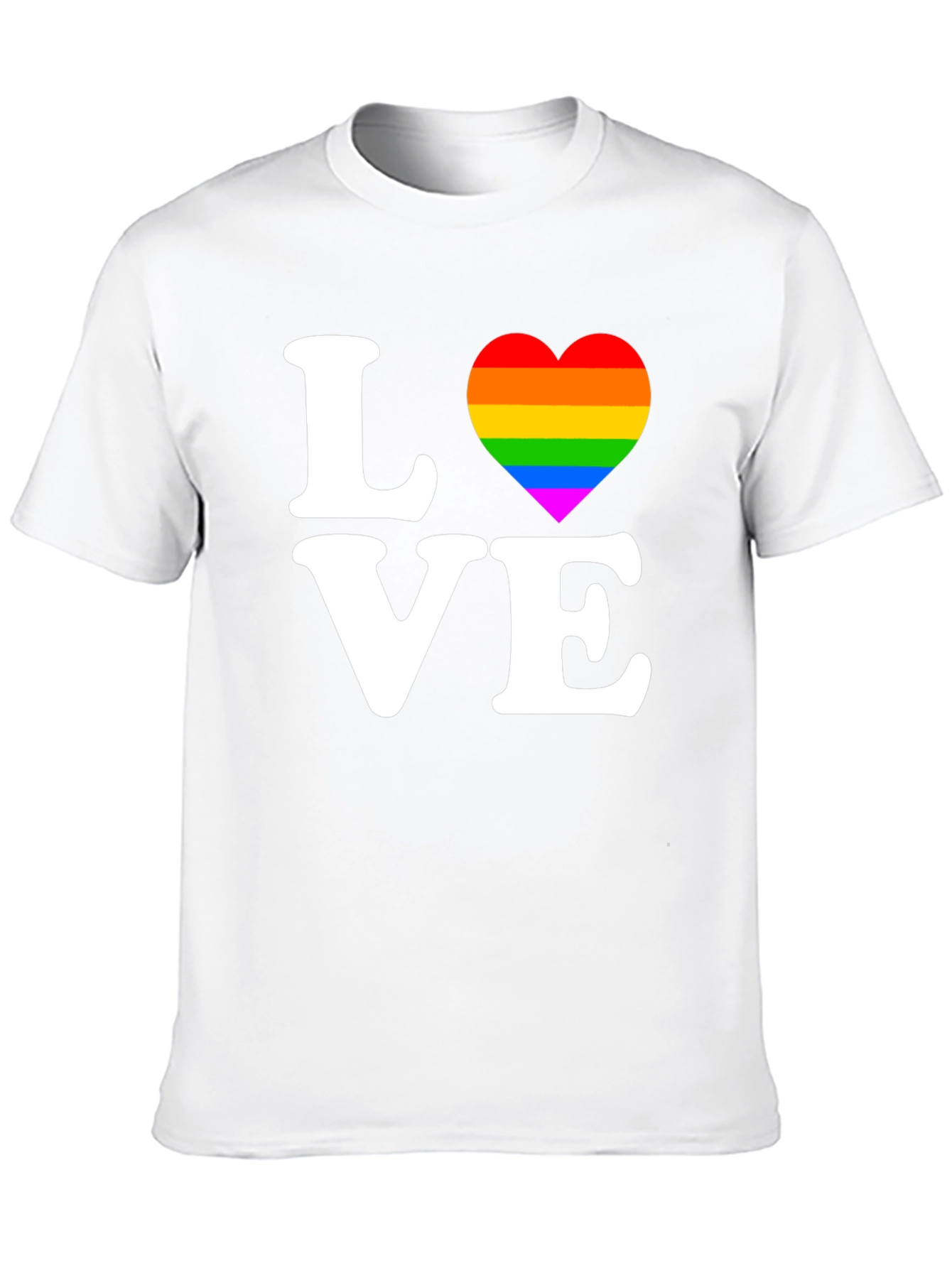 LGBT Pride Love Rainbow Heart Graphic Tee