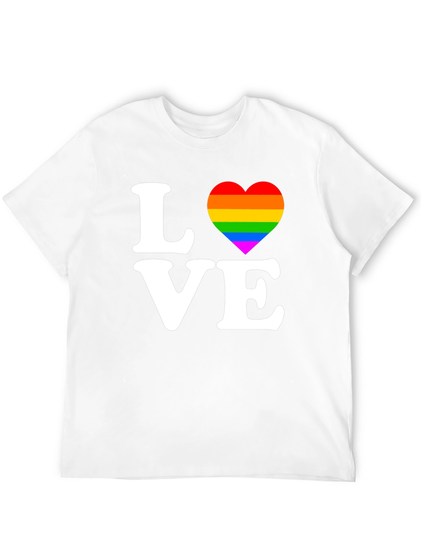 LGBT Pride Love Rainbow Heart Graphic Tee