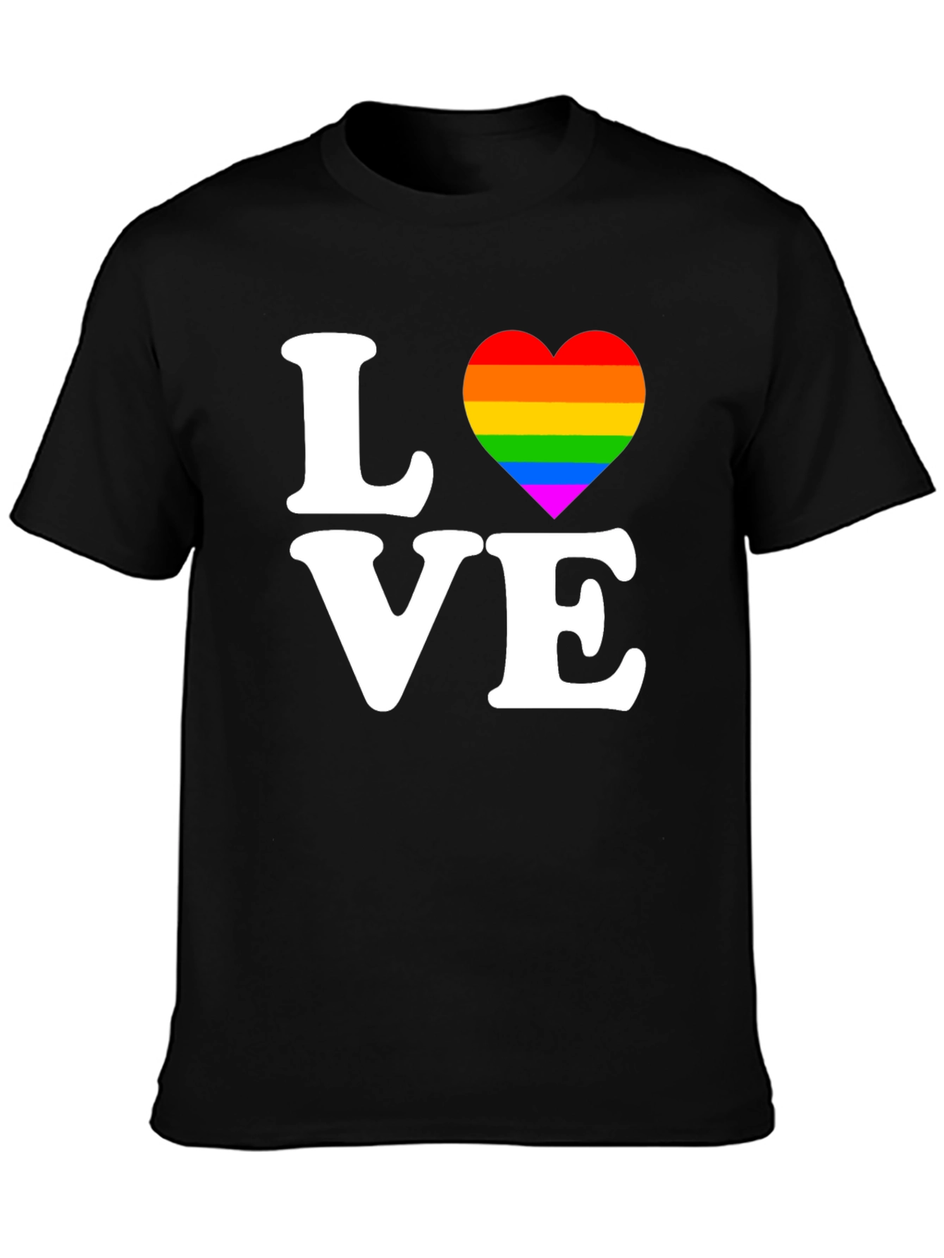 LGBT Pride Love Rainbow Heart Graphic Tee