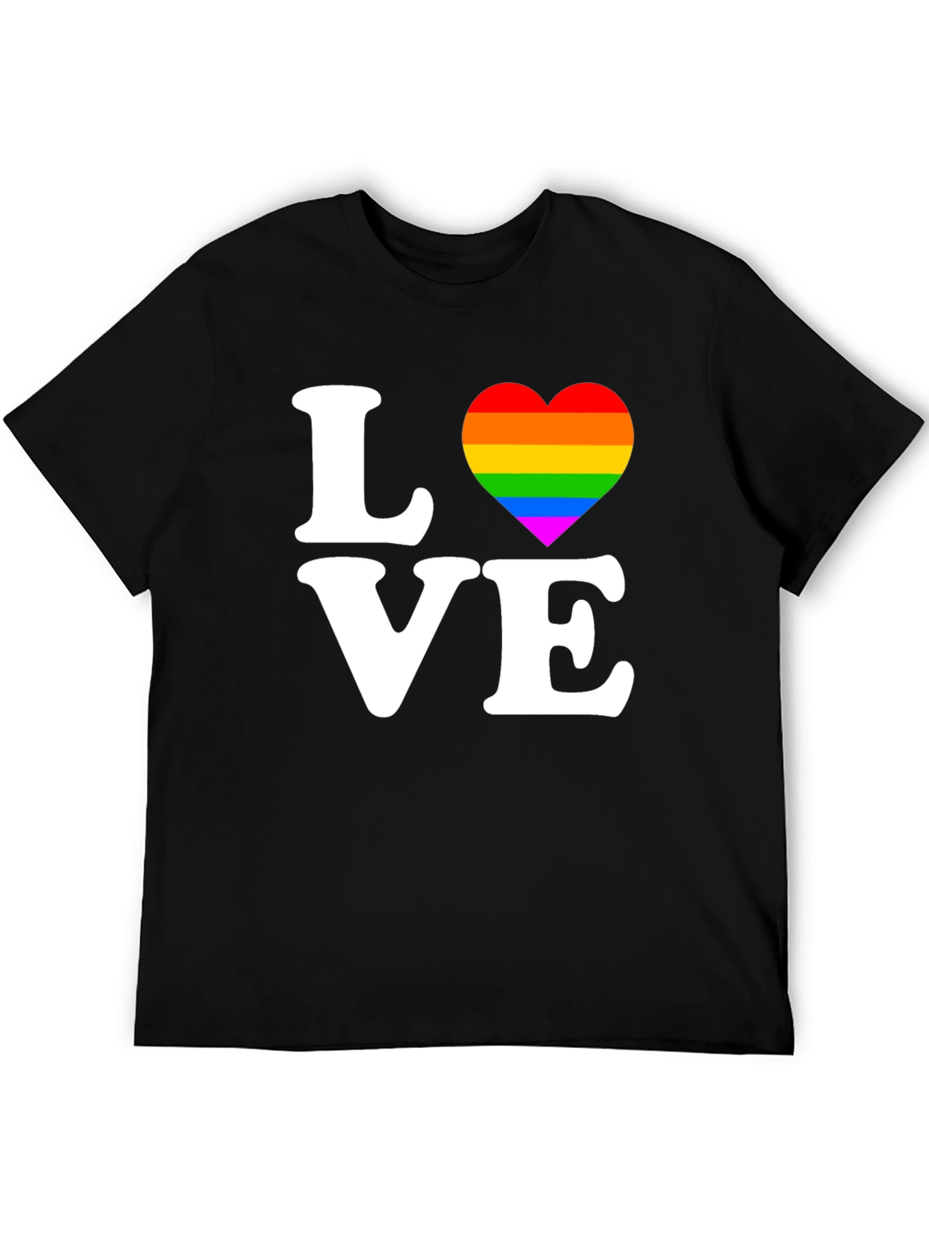 LGBT Pride Love Rainbow Heart Graphic Tee