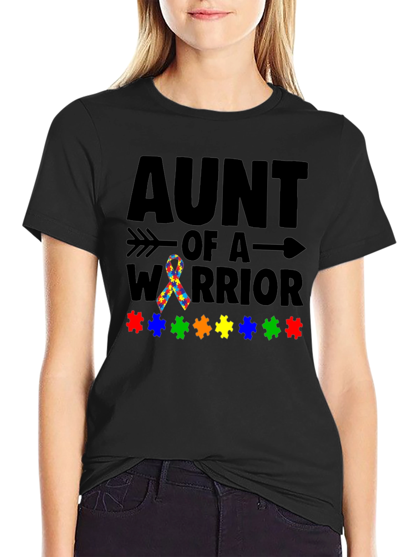 Aunt of a Warrior Autism Awareness T-Shirt