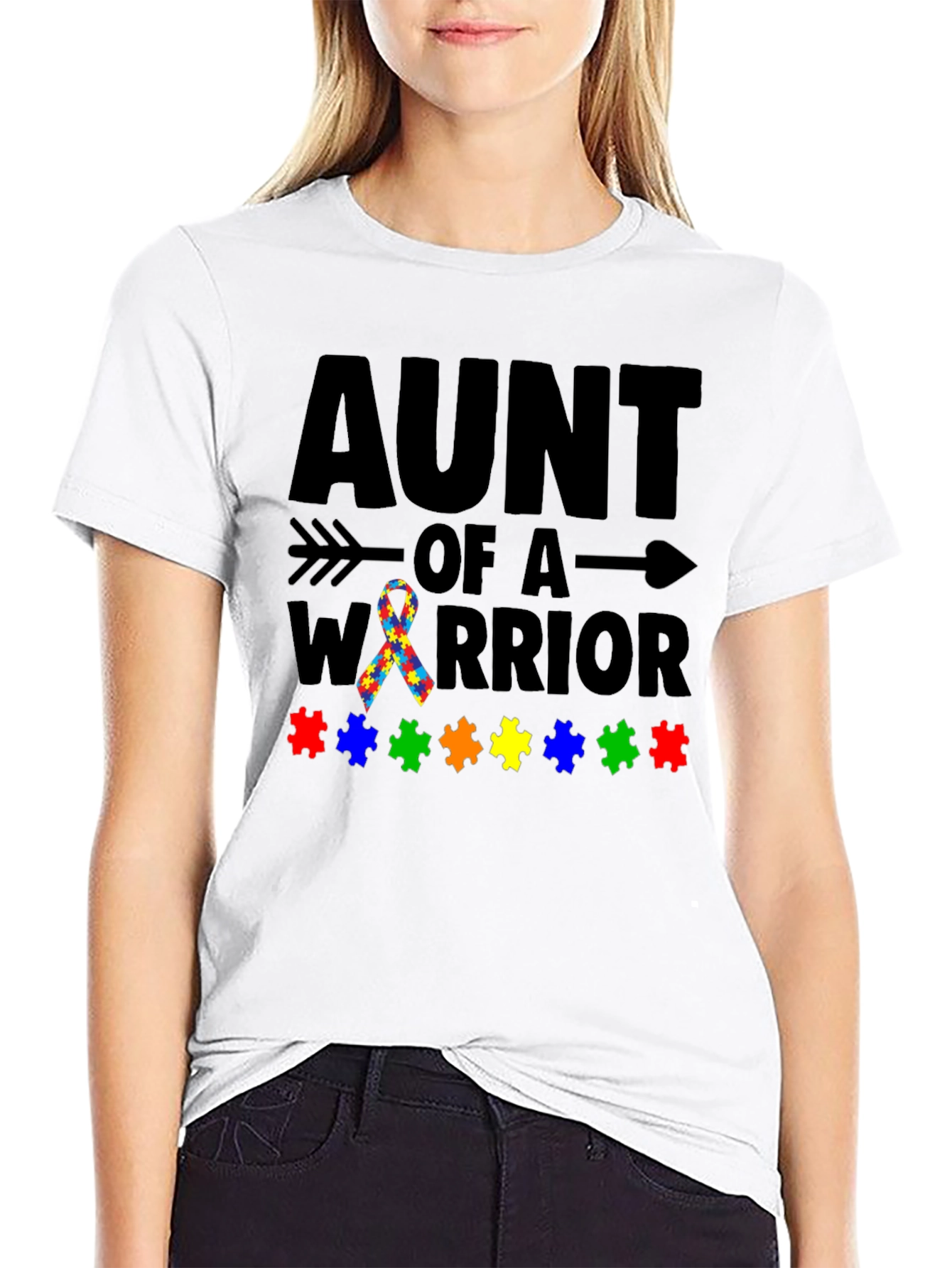 Aunt of a Warrior Autism Awareness T-Shirt