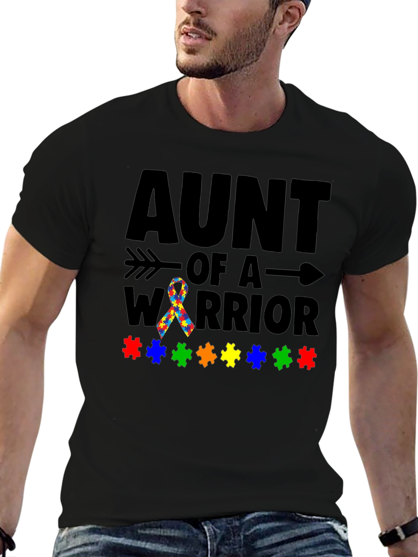 Aunt of a Warrior Autism Awareness T-Shirt