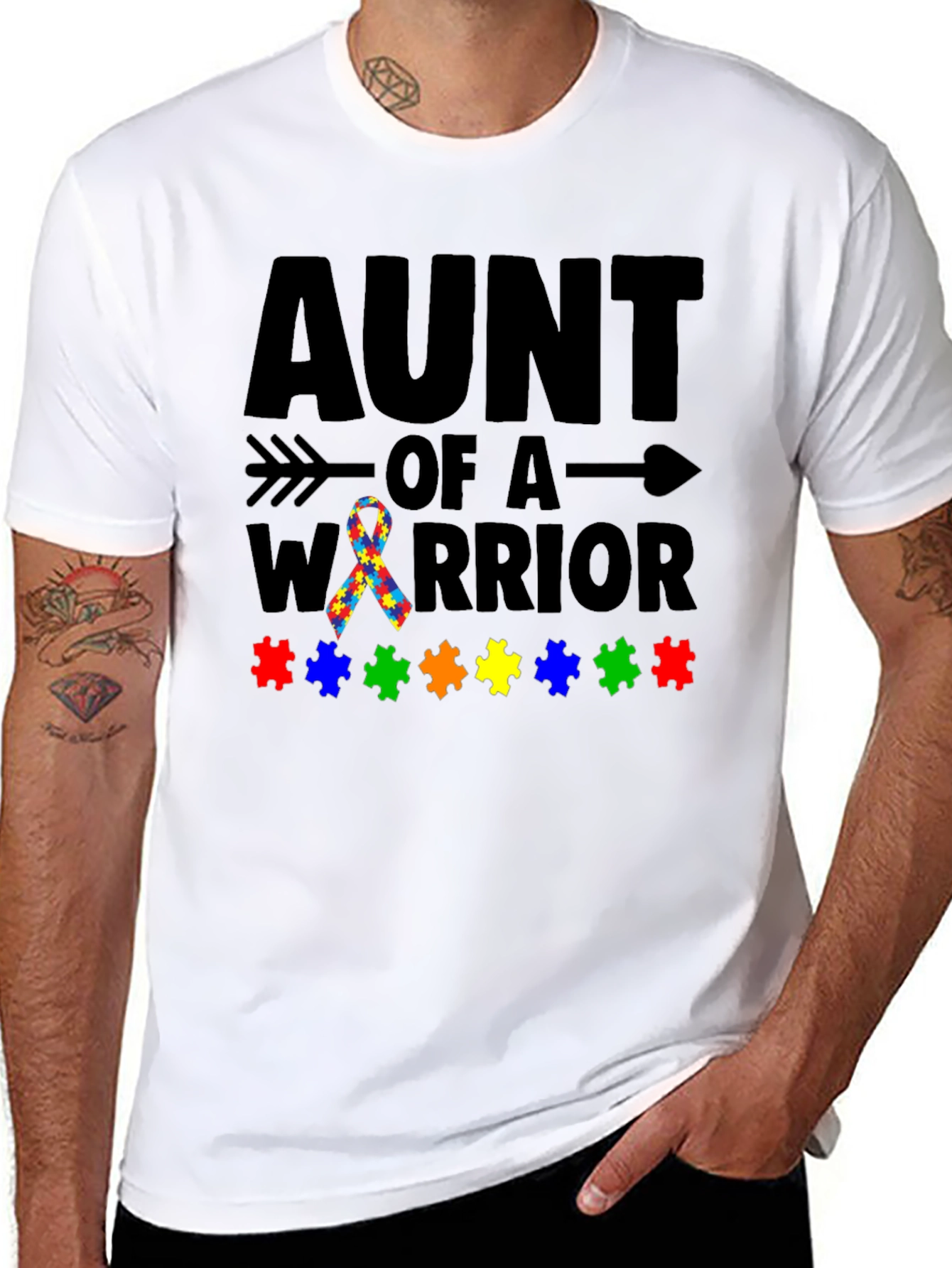 Aunt of a Warrior Autism Awareness T-Shirt