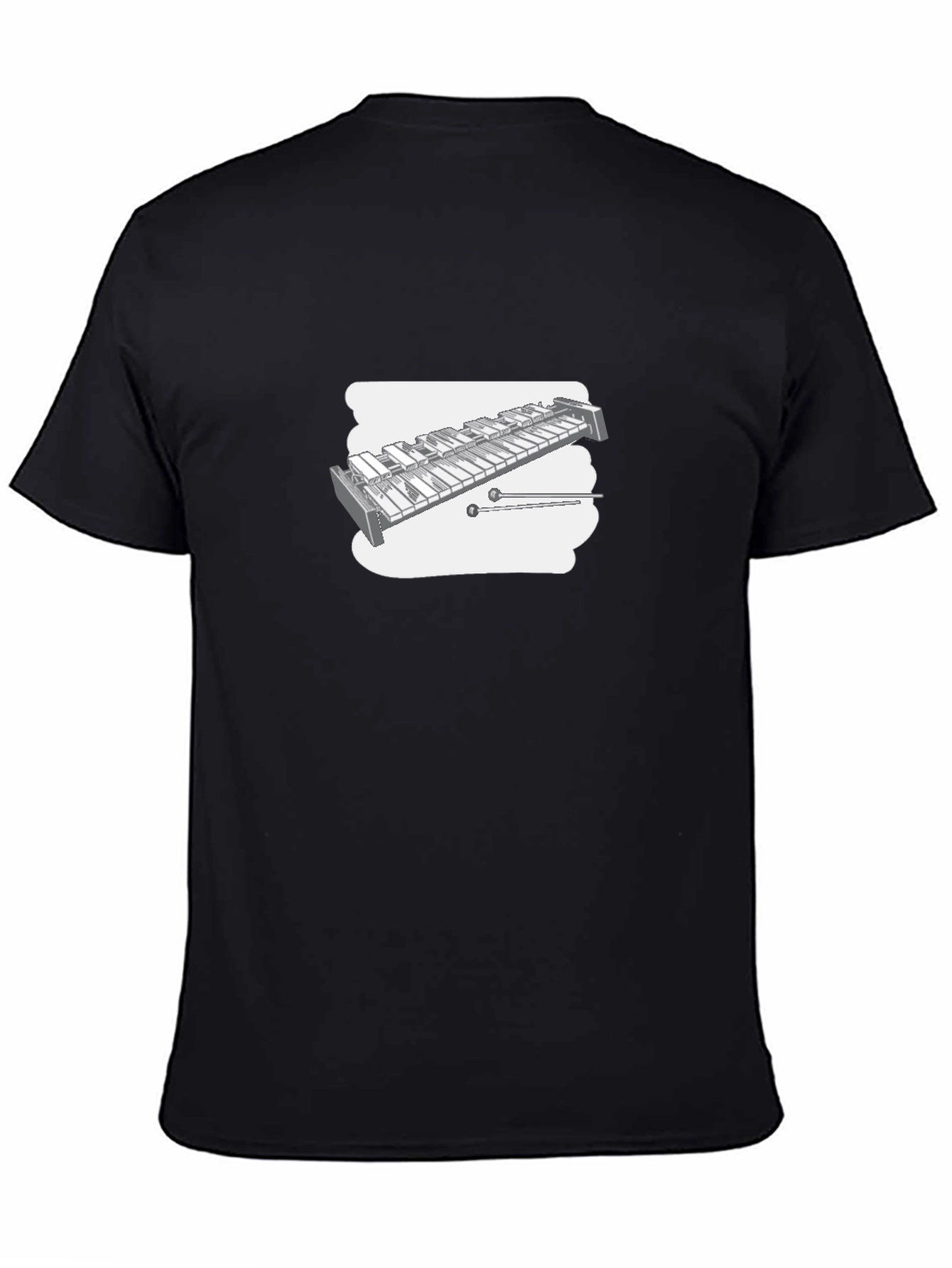 Black T-Shirt with Xylophone Design