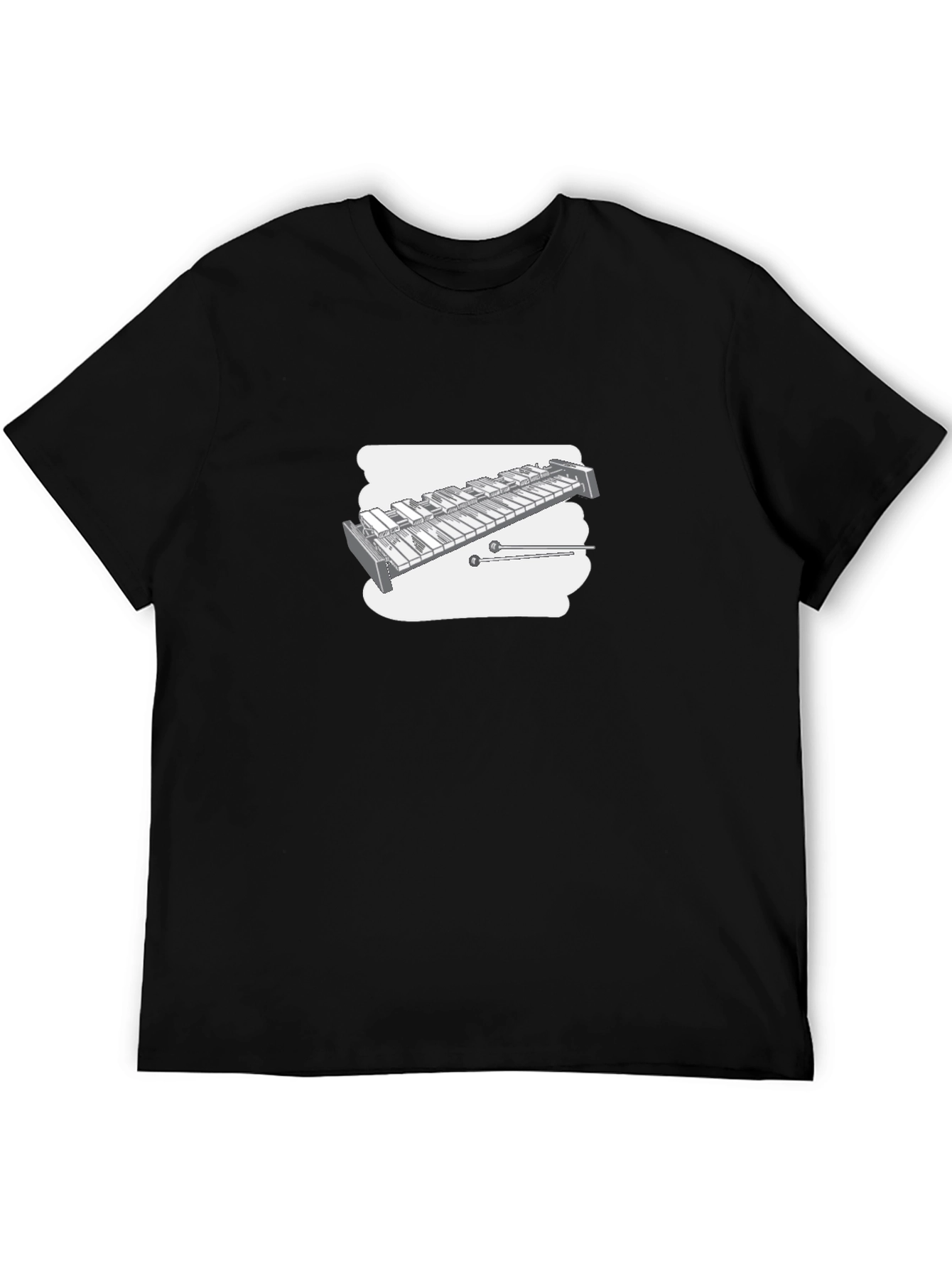 Black T-Shirt with Xylophone Design