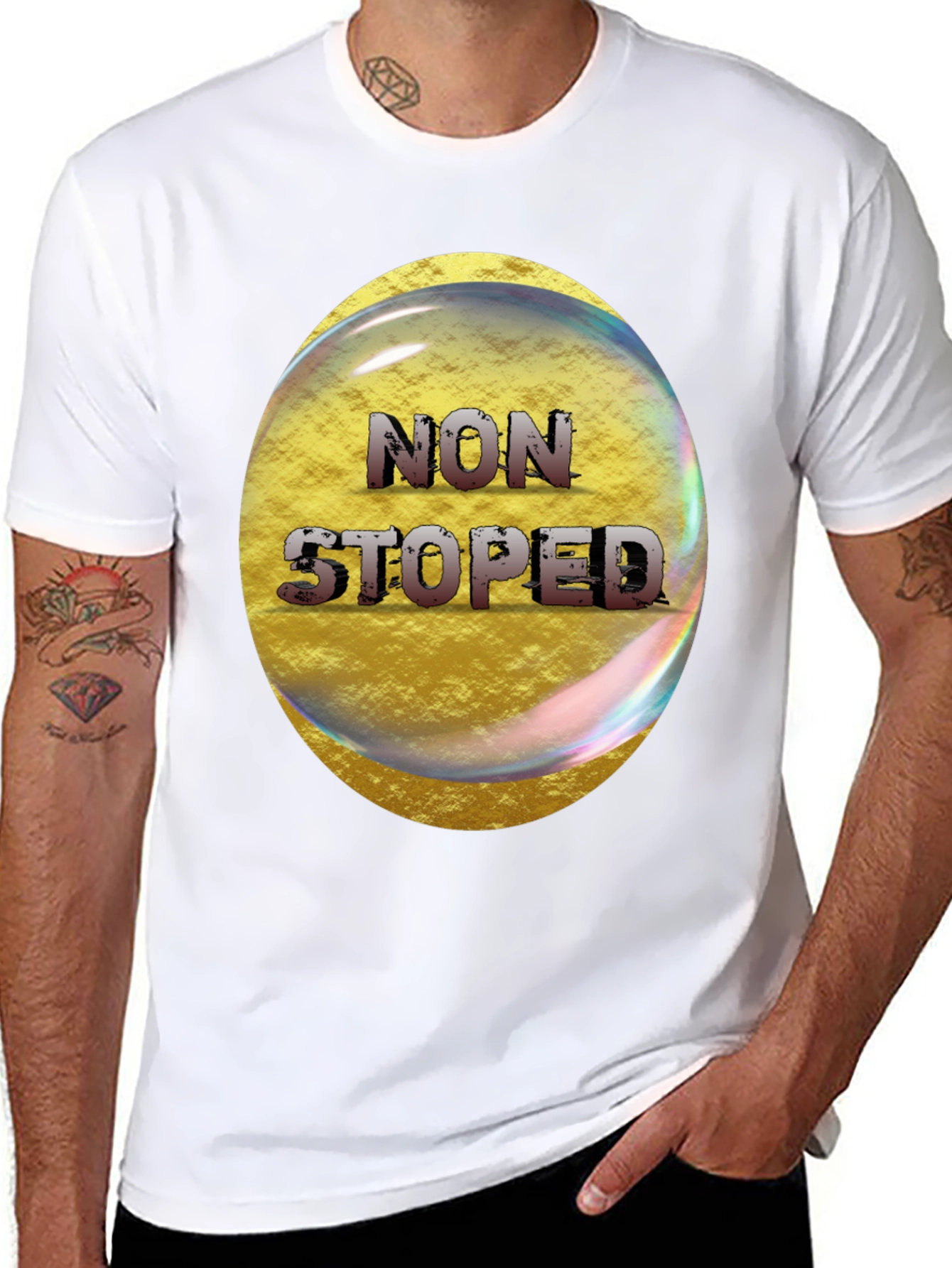Non Stop Graphic T-Shirt - Mens Black Tee