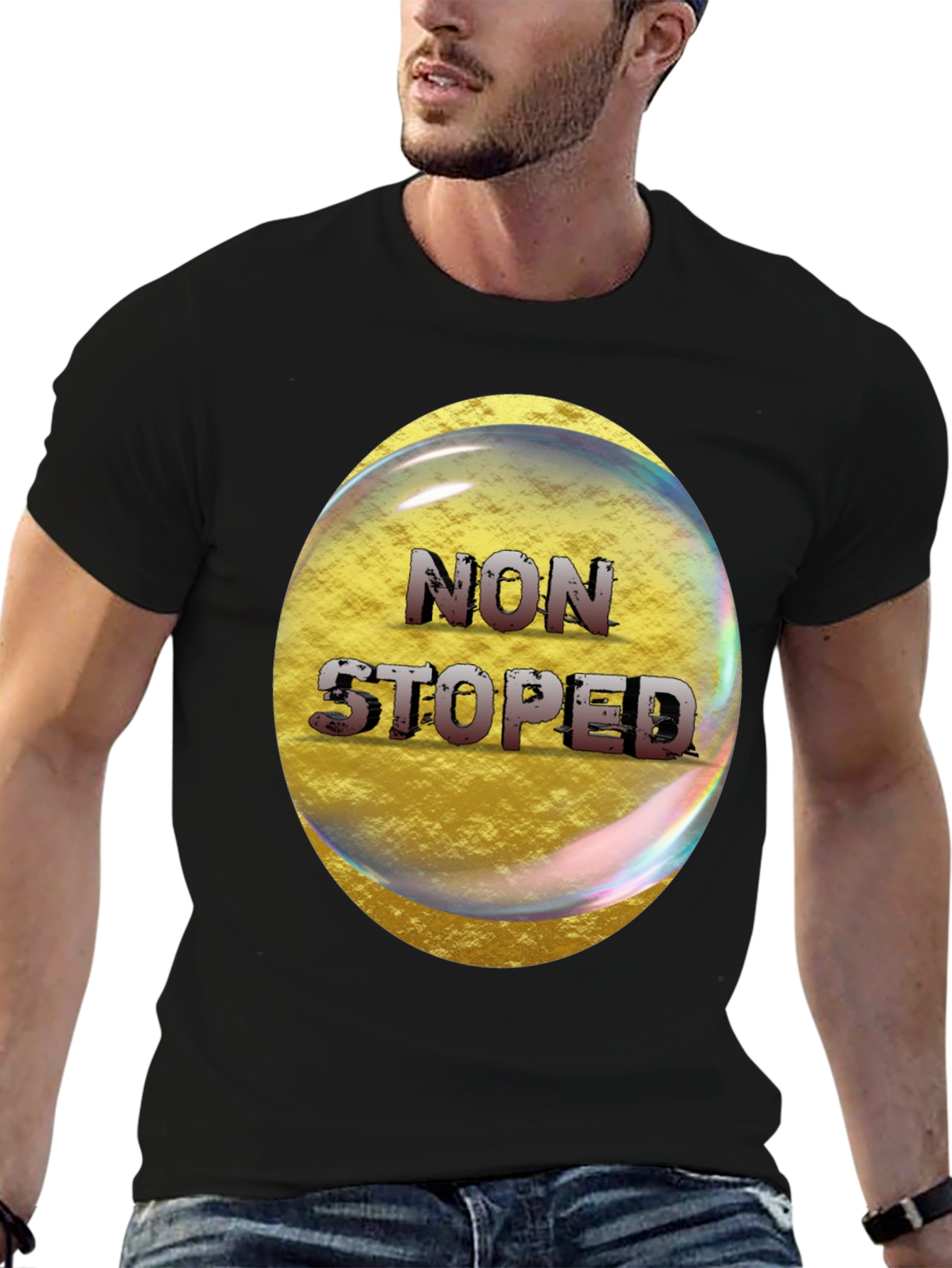 Non Stop Graphic T-Shirt - Mens Black Tee
