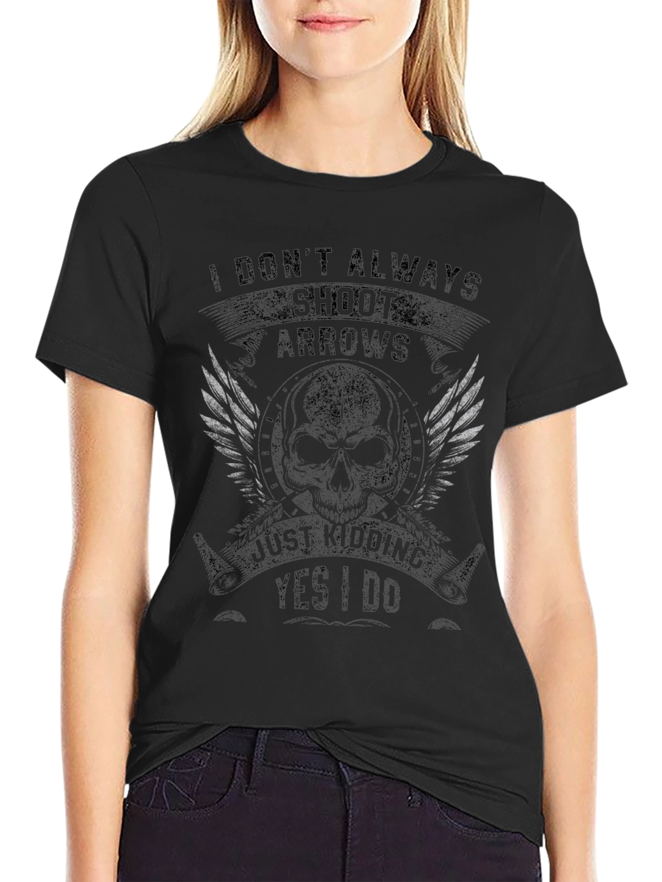 Archers Humor Black Graphic T-Shirt