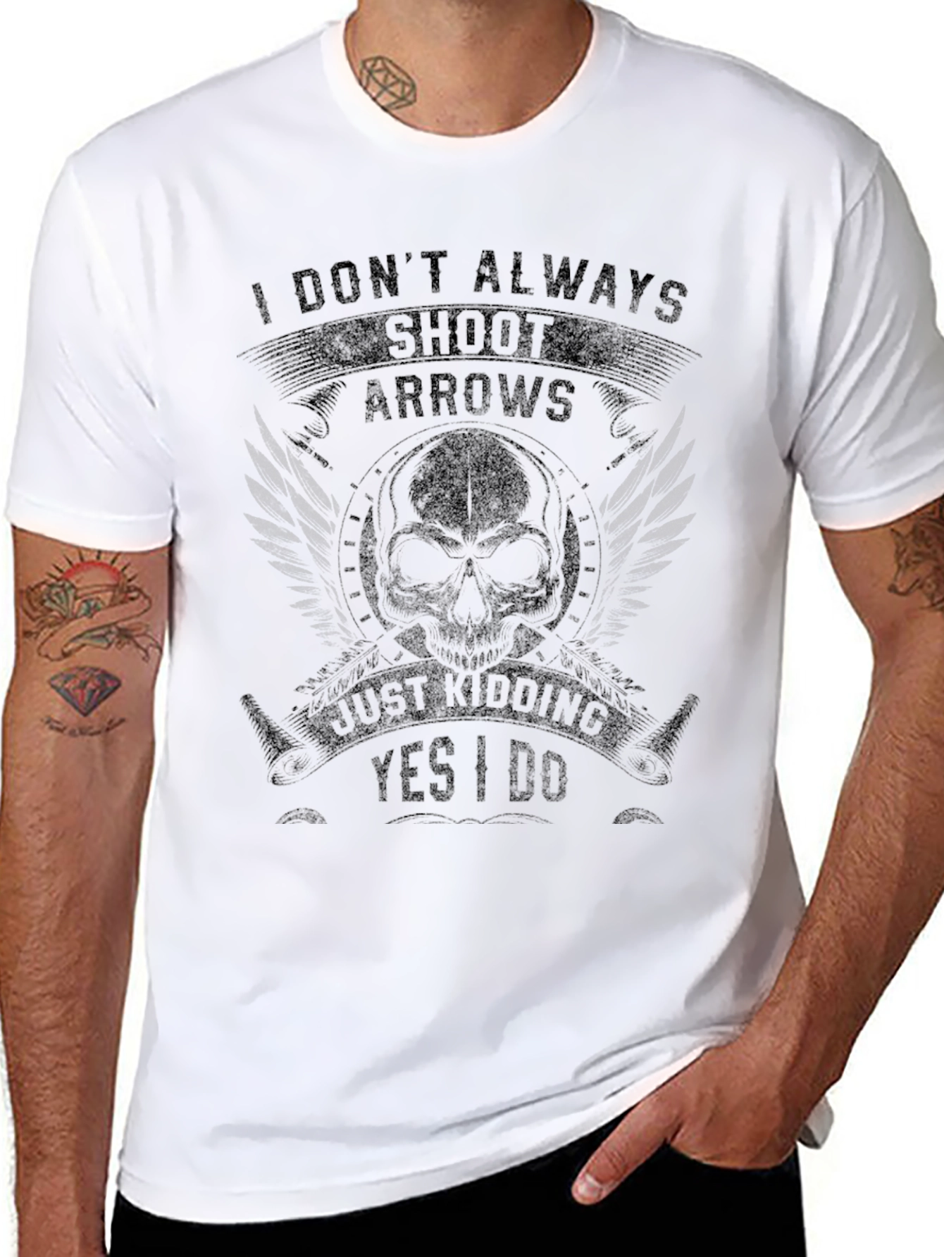 Archers Humor Black Graphic T-Shirt