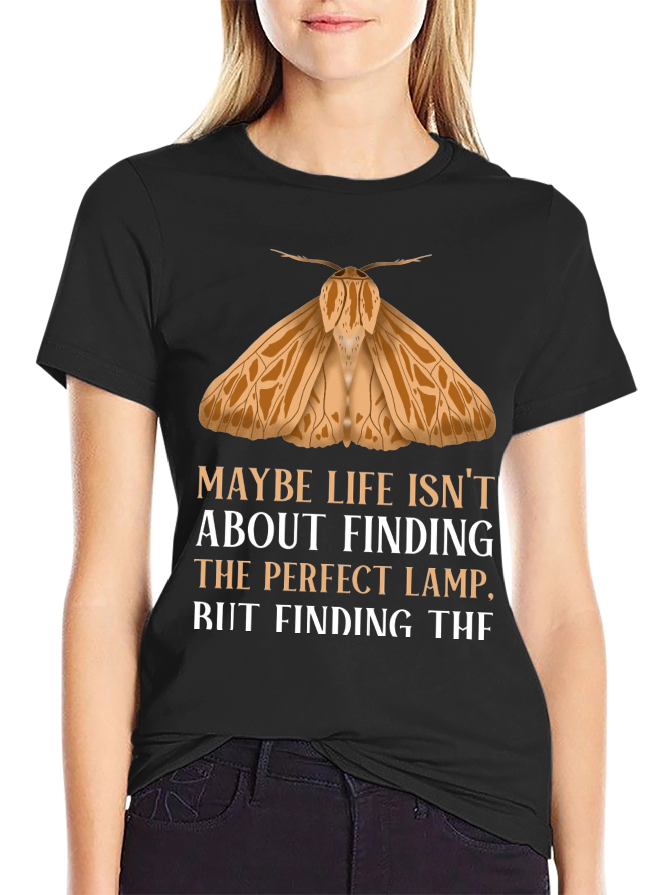 Moth Lamp Funny Graphic Tee