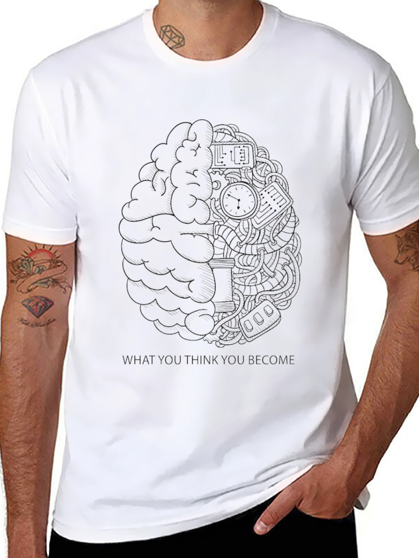 Brain Structure Black T-Shirt