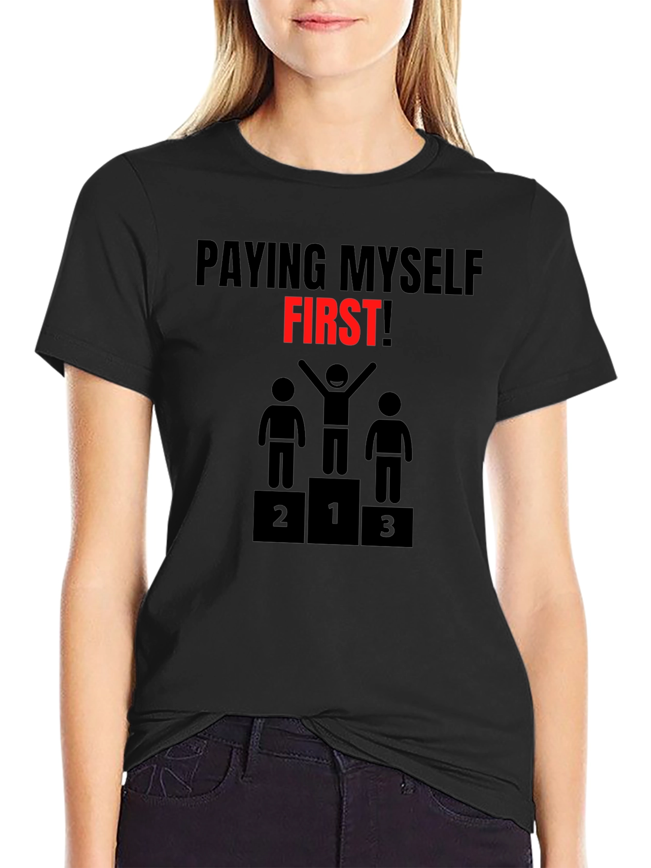 Pay Myself First Graphic Tee - Black