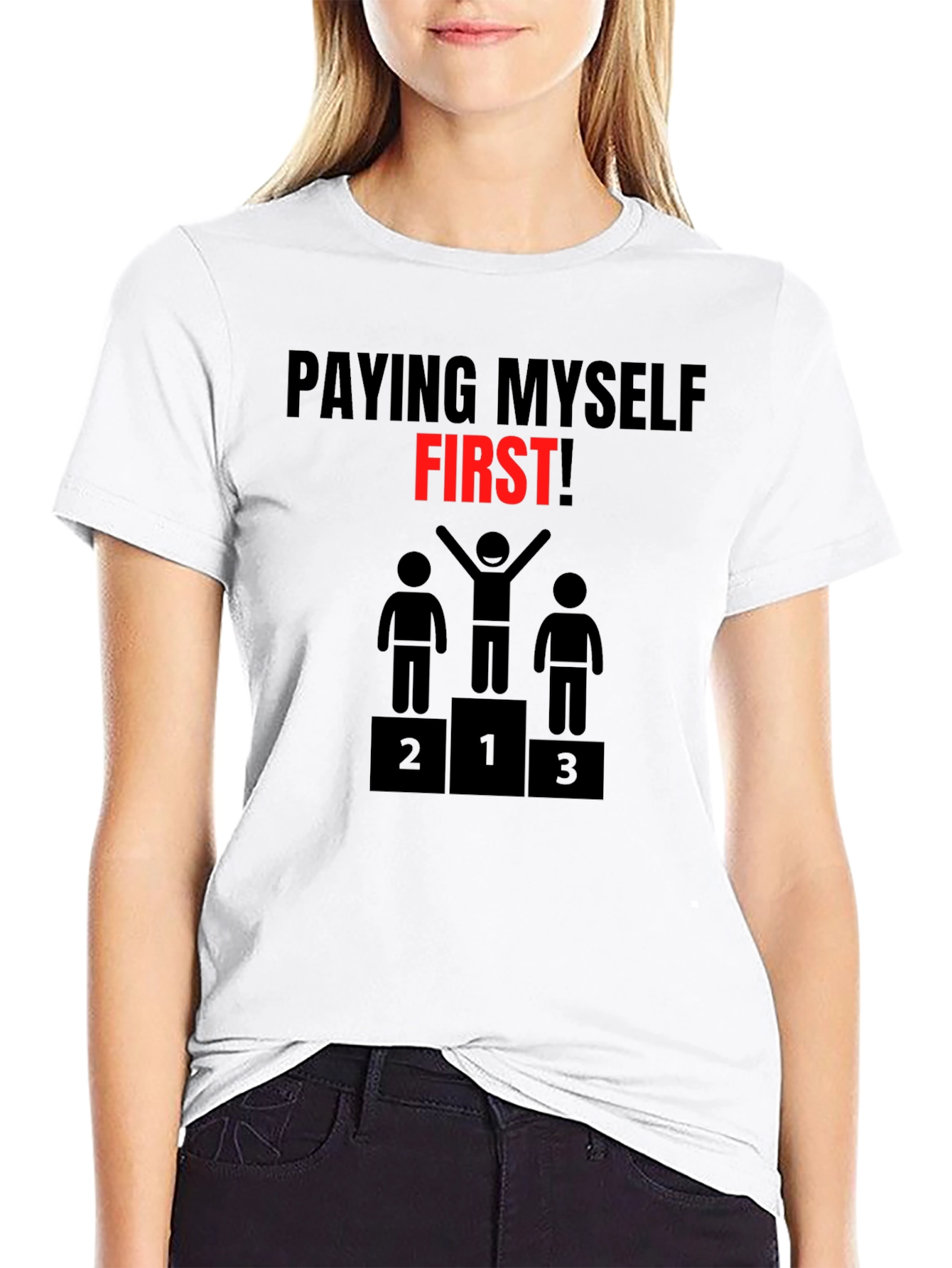 Pay Myself First Graphic Tee - Black