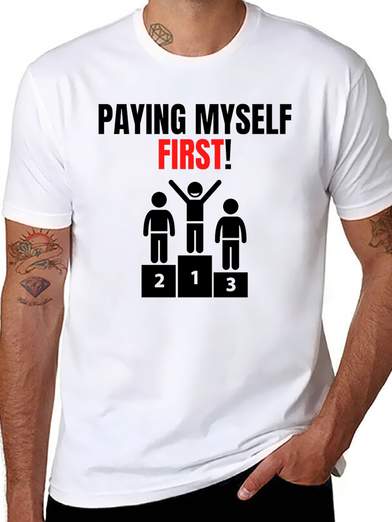 Pay Myself First Graphic Tee - Black