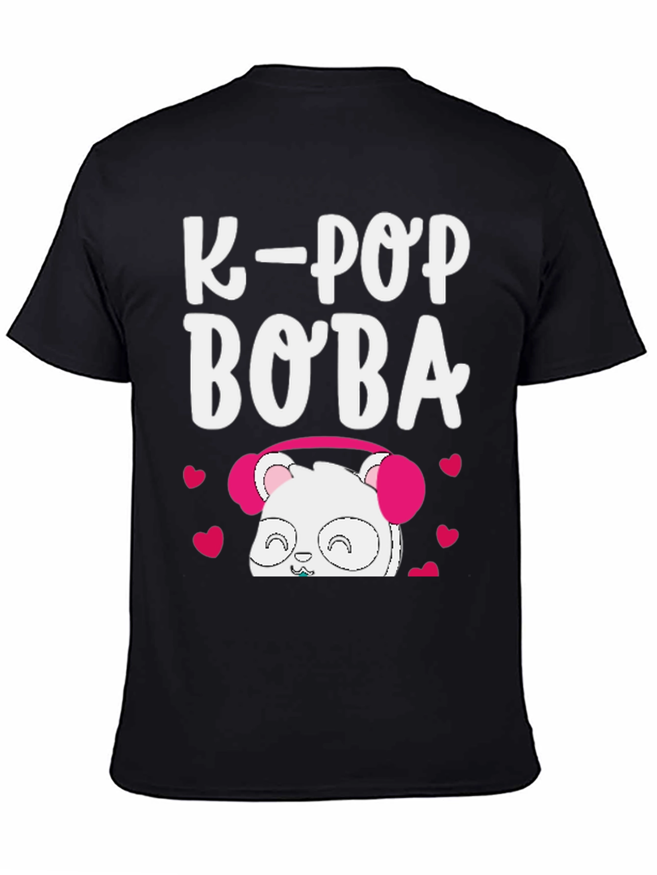 K-Pop Boba Panda Graphic T-Shirt