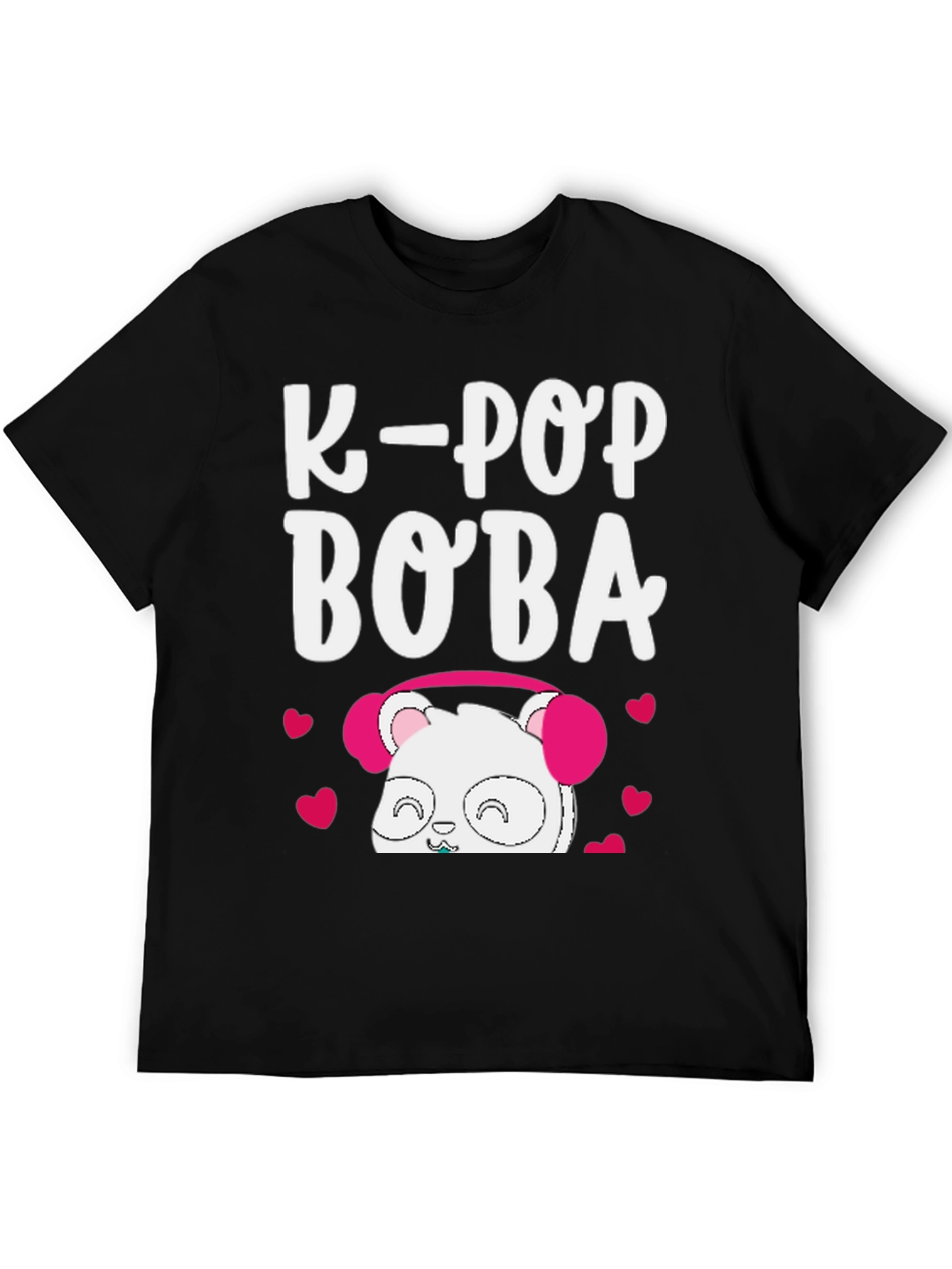K-Pop Boba Panda Graphic T-Shirt
