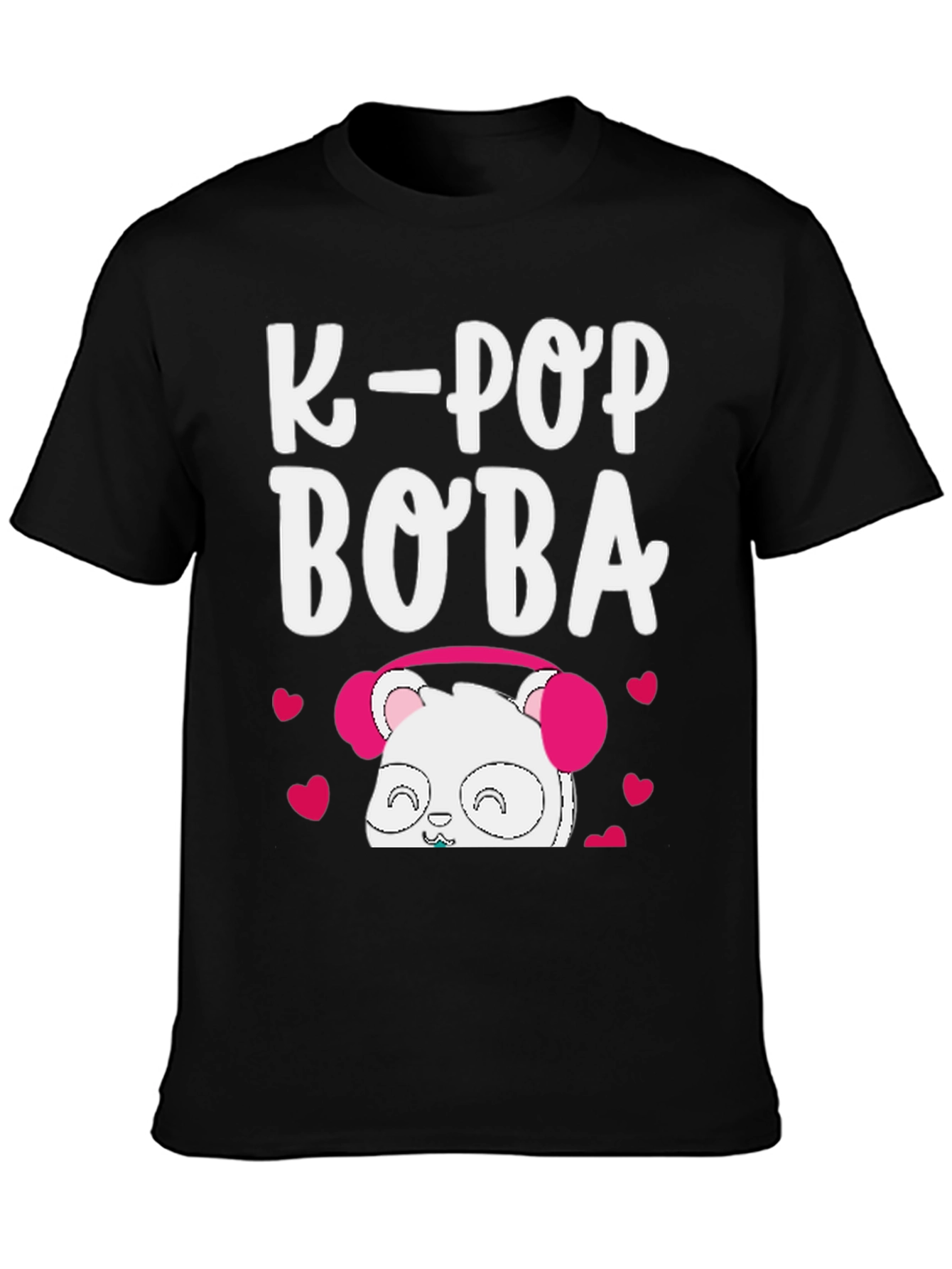K-Pop Boba Panda Graphic T-Shirt