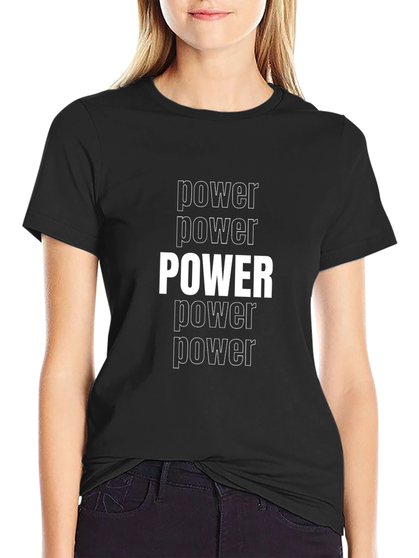 Power Graphic Tee - Bold & Stylish Black T-Shirt