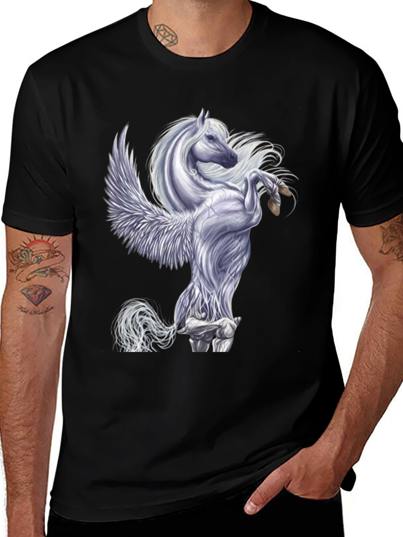Pegasus Graphic T-Shirt - Black