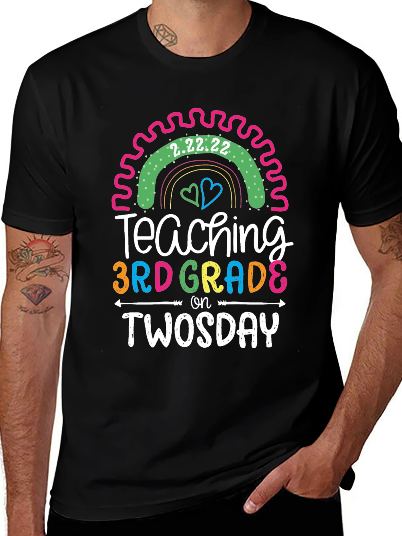 Teaching 3rd Grade on Twosday T-Shirt