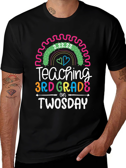Teaching 3rd Grade on Twosday T-Shirt