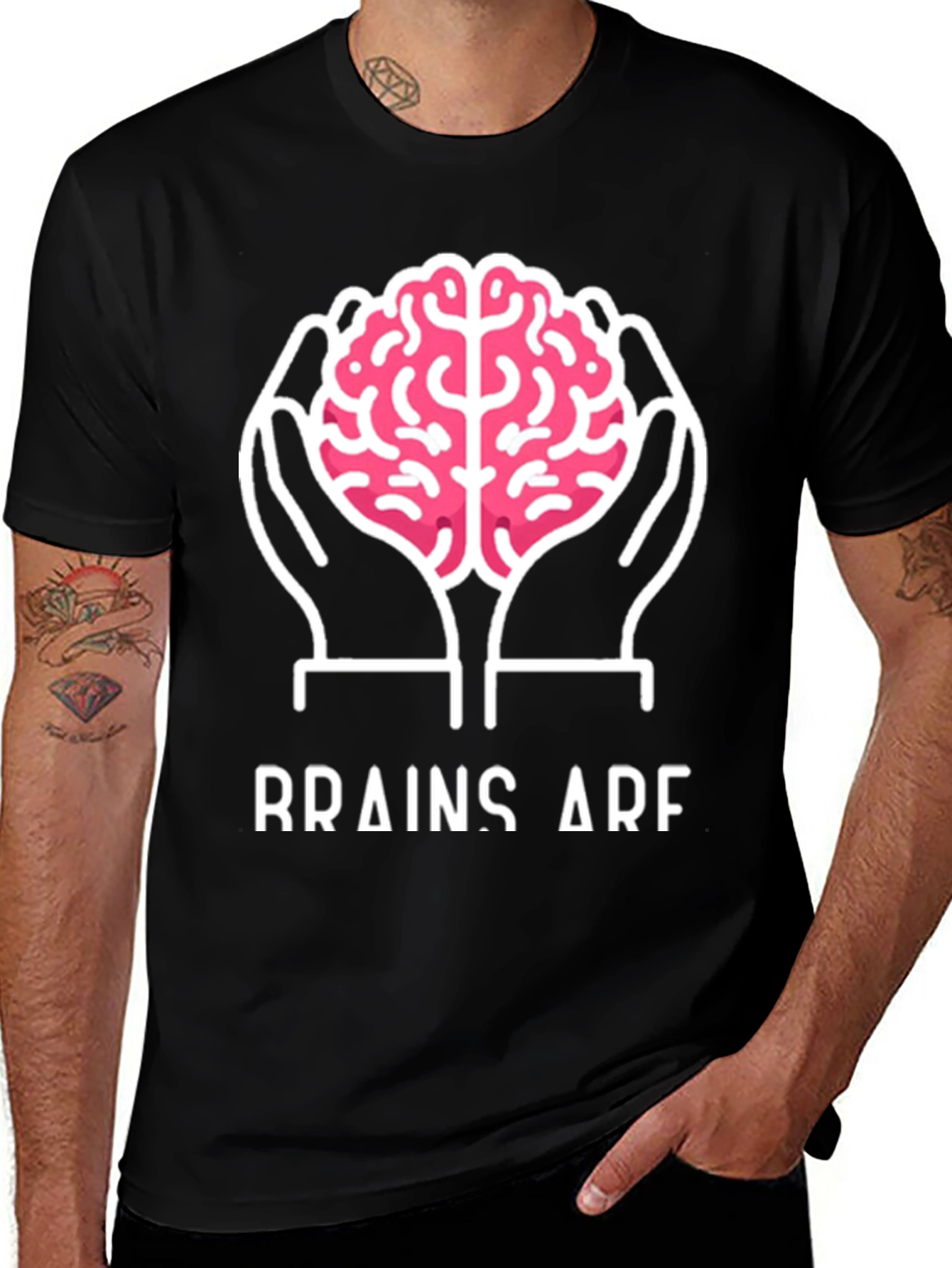 Brainy Tee: Hold Brains! Cool Graphic T-Shirt